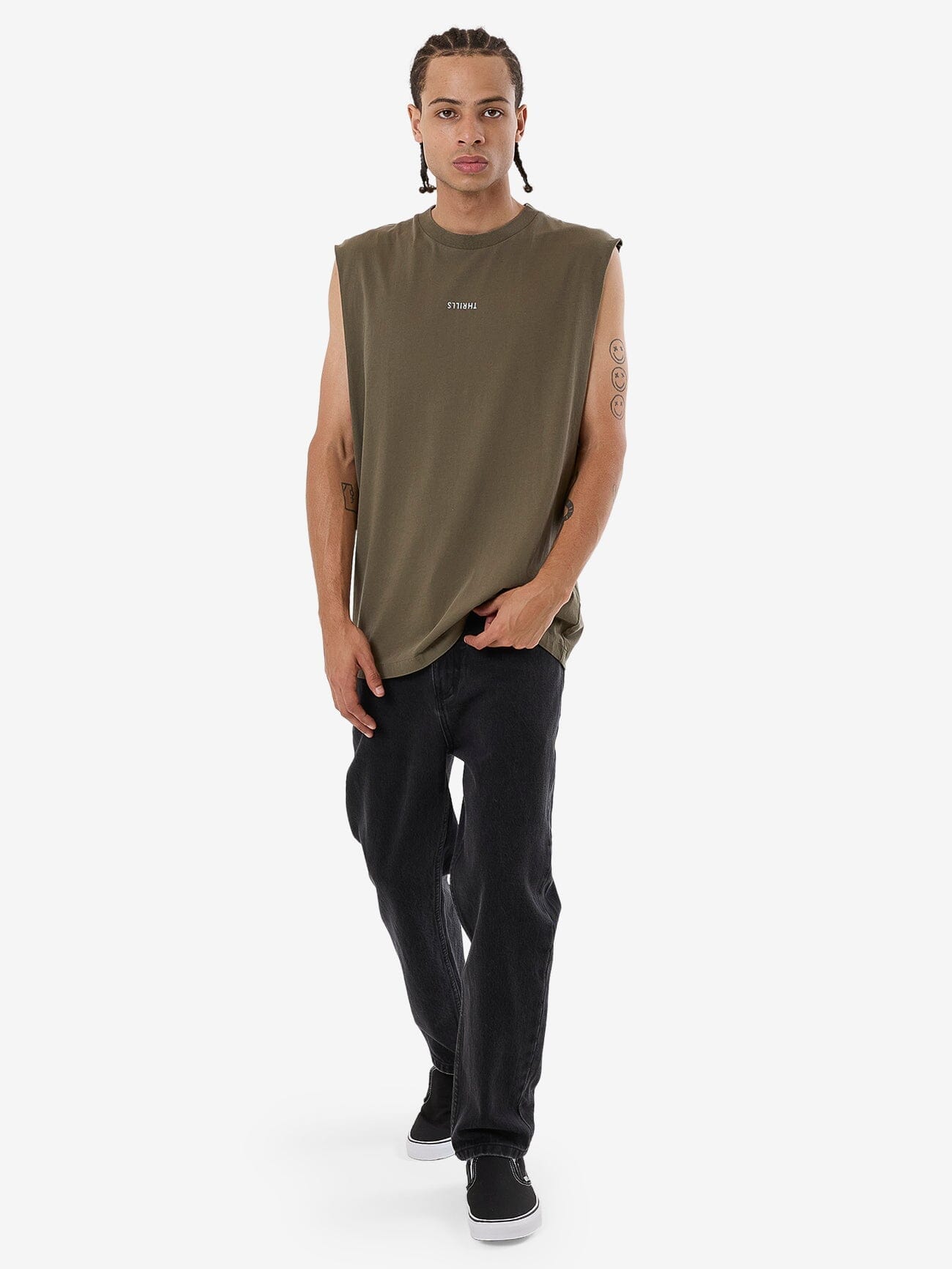 Minimal Thrills Merch Fit Muscle Tee - Tarmac