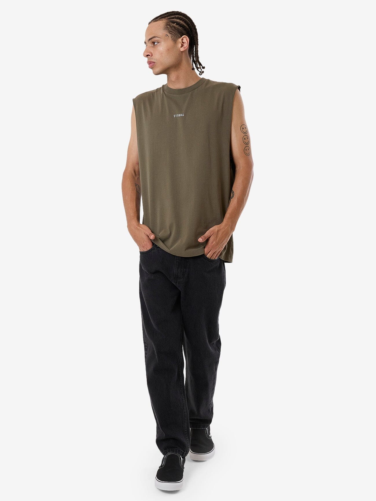 Minimal Thrills Merch Fit Muscle Tee - Tarmac