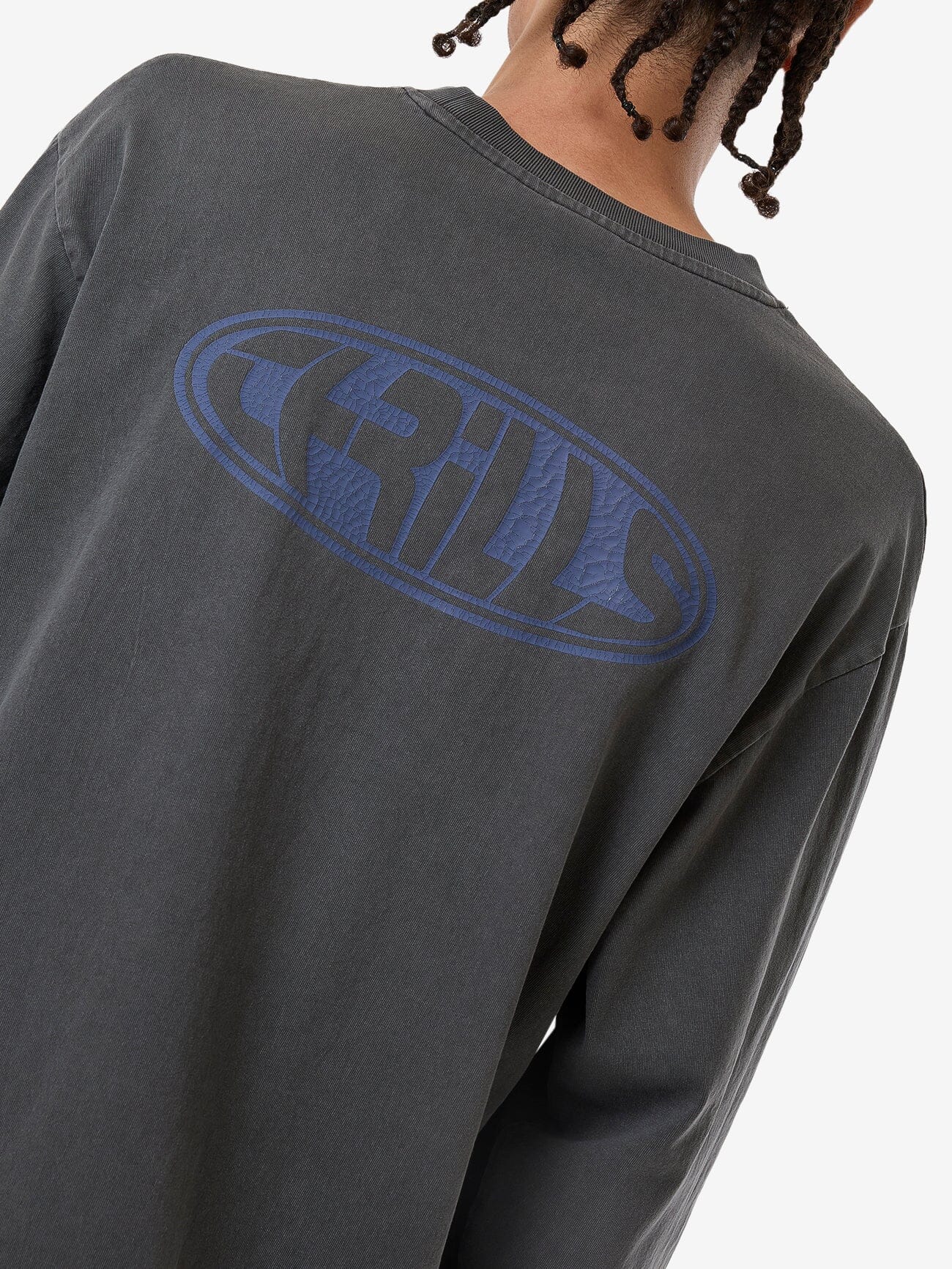 Shadow Oversize Fit Long Sleeve Tee - Merch Black