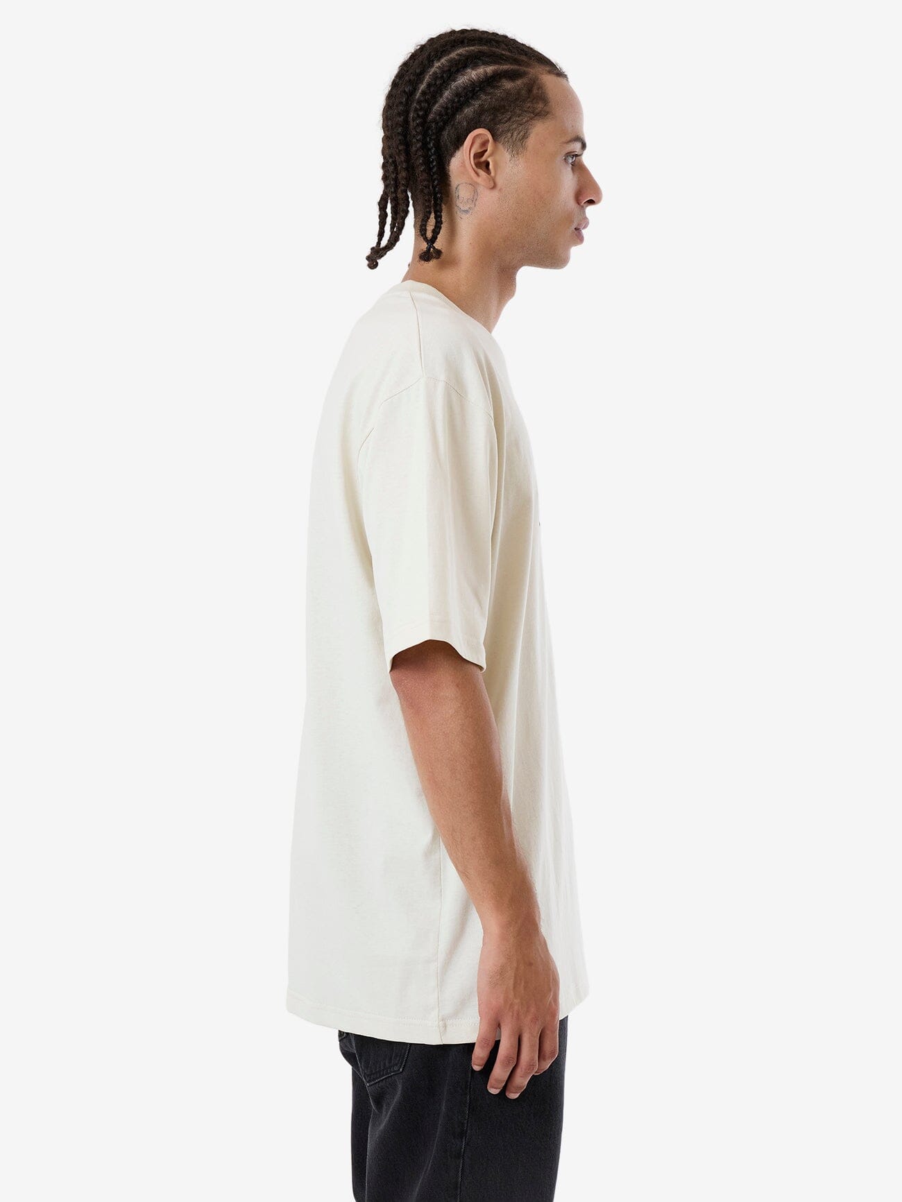 Above It All Oversize Fit Tee - Light Grey