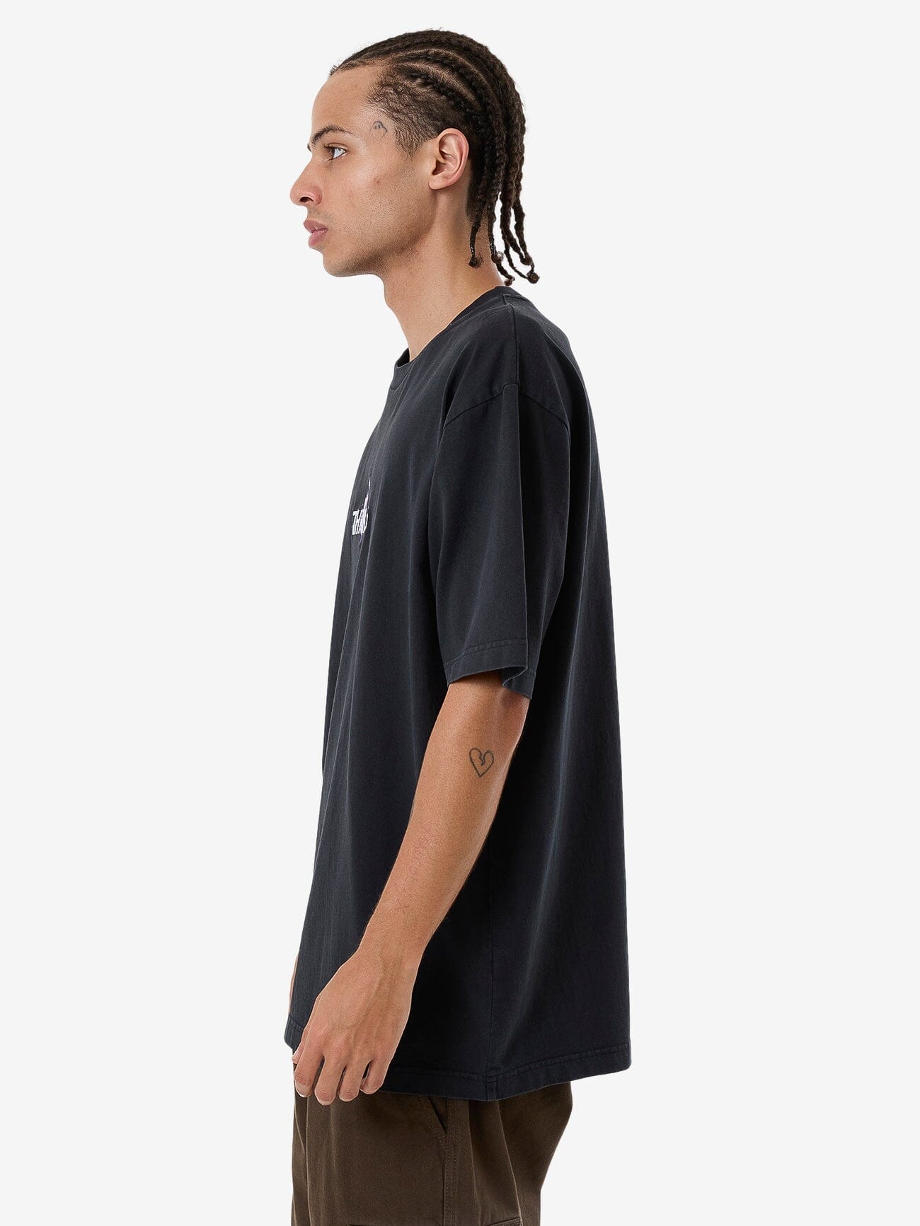 In Bloom Oversize Fit Tee - Twilight Black