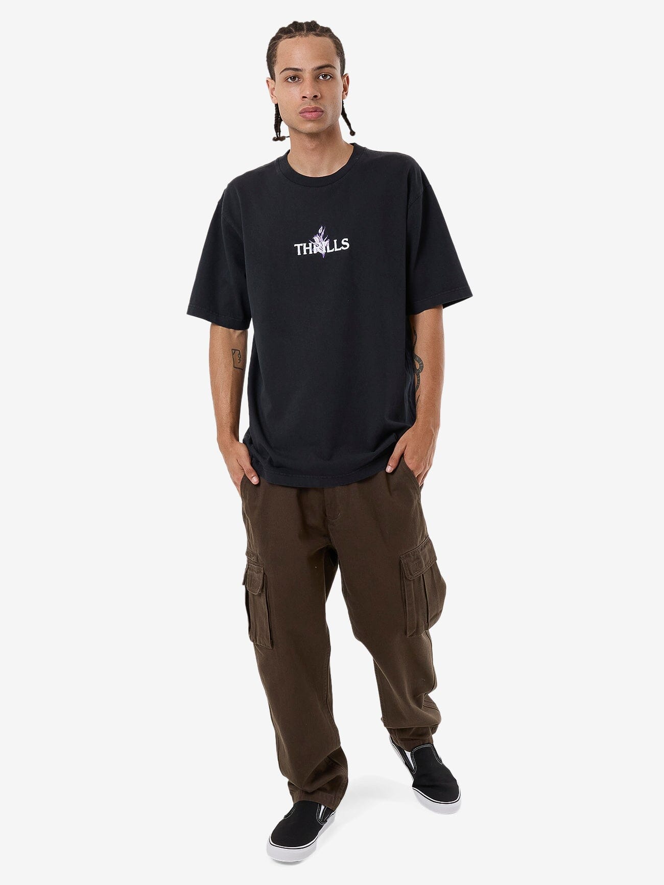 In Bloom Oversize Fit Tee - Twilight Black