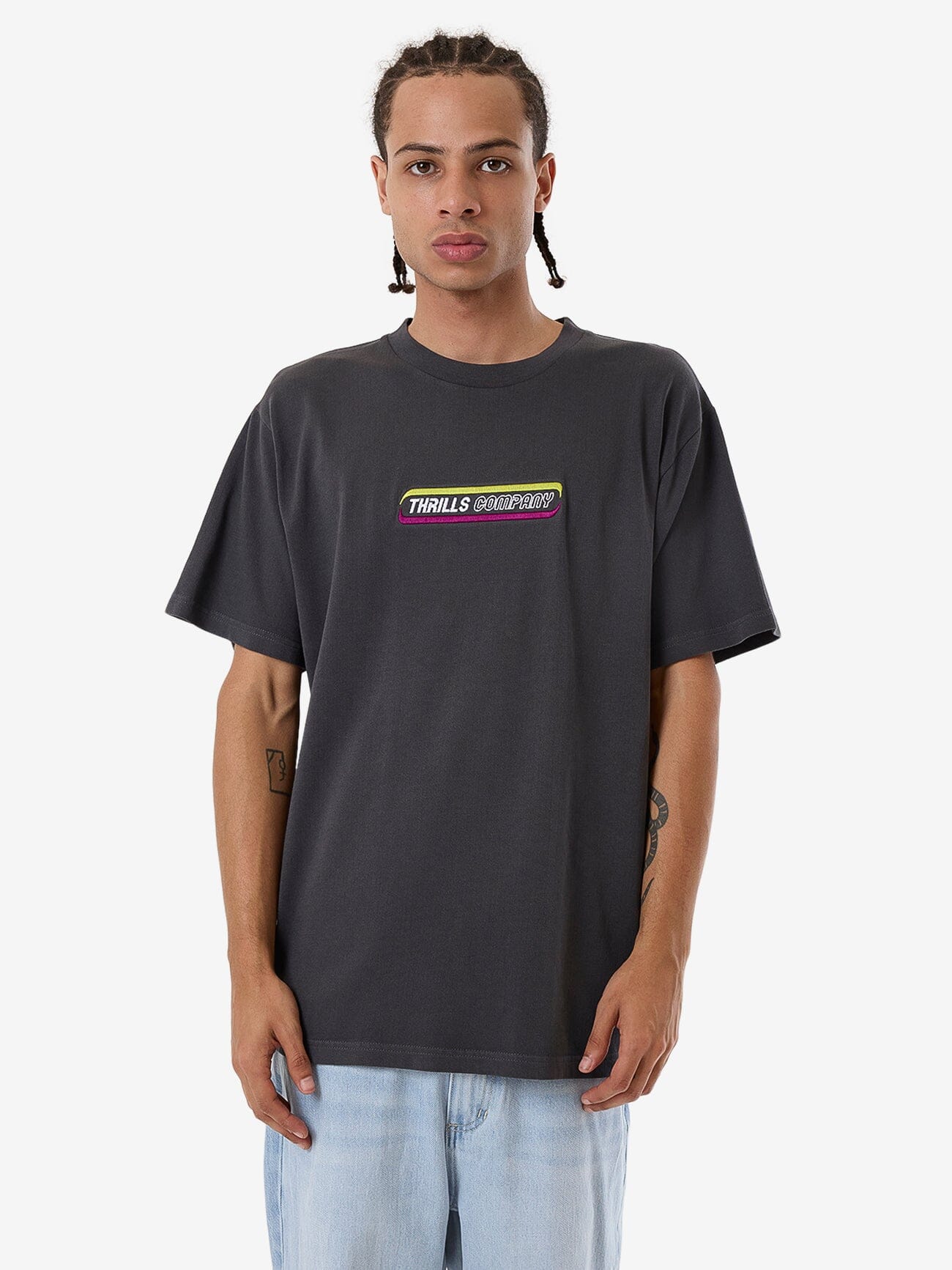 Blurr Embro Merch Fit Tee - Dark Charcoal XS