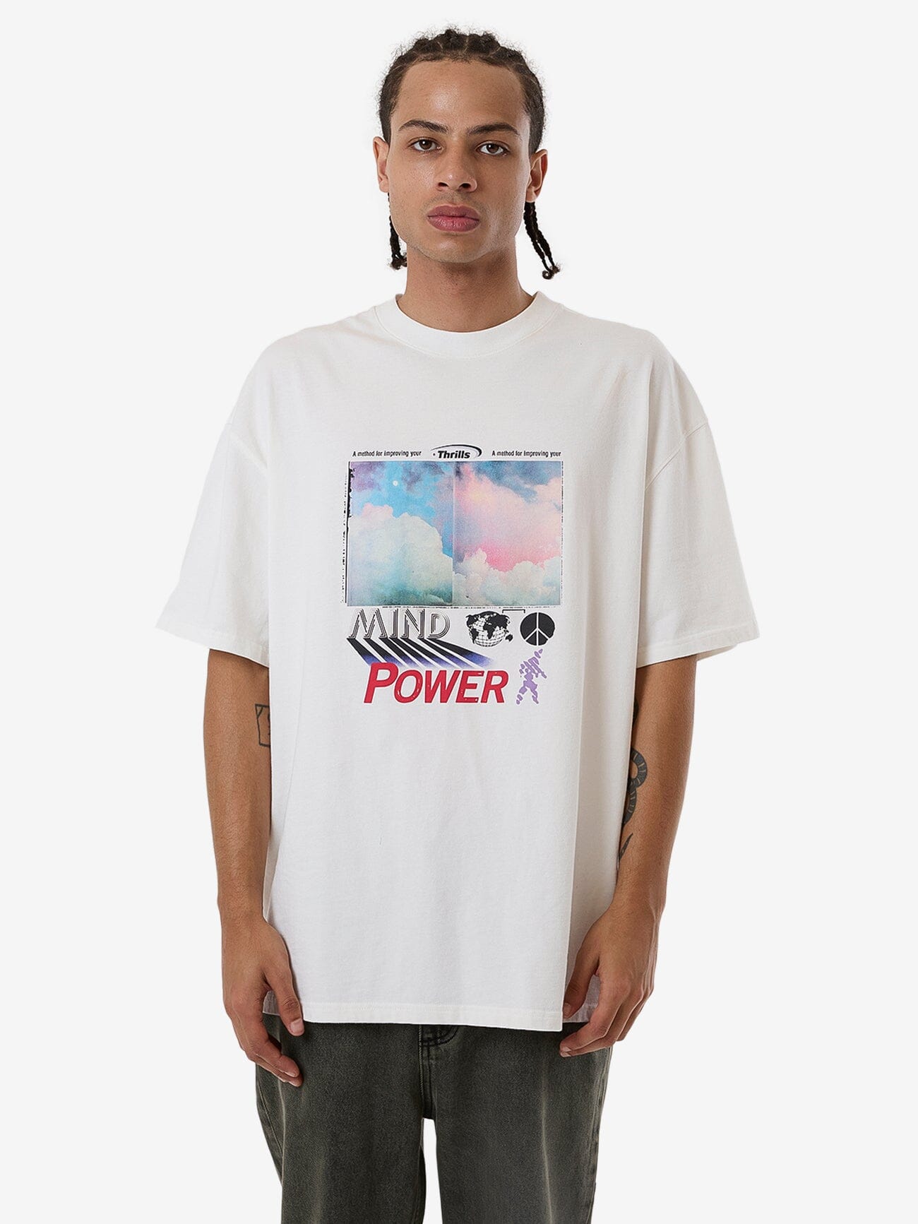 Method Box Fit Oversize Tee - Dirty White XS