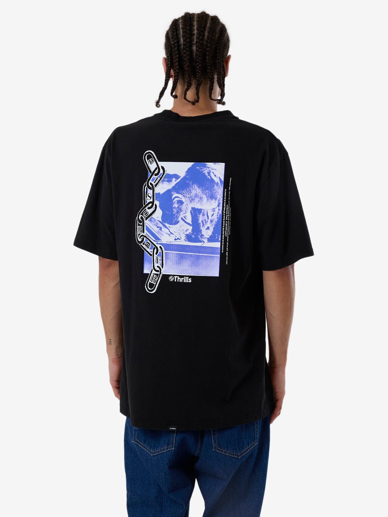 Chain Of Disorder Oversize Fit Tee - Black XS