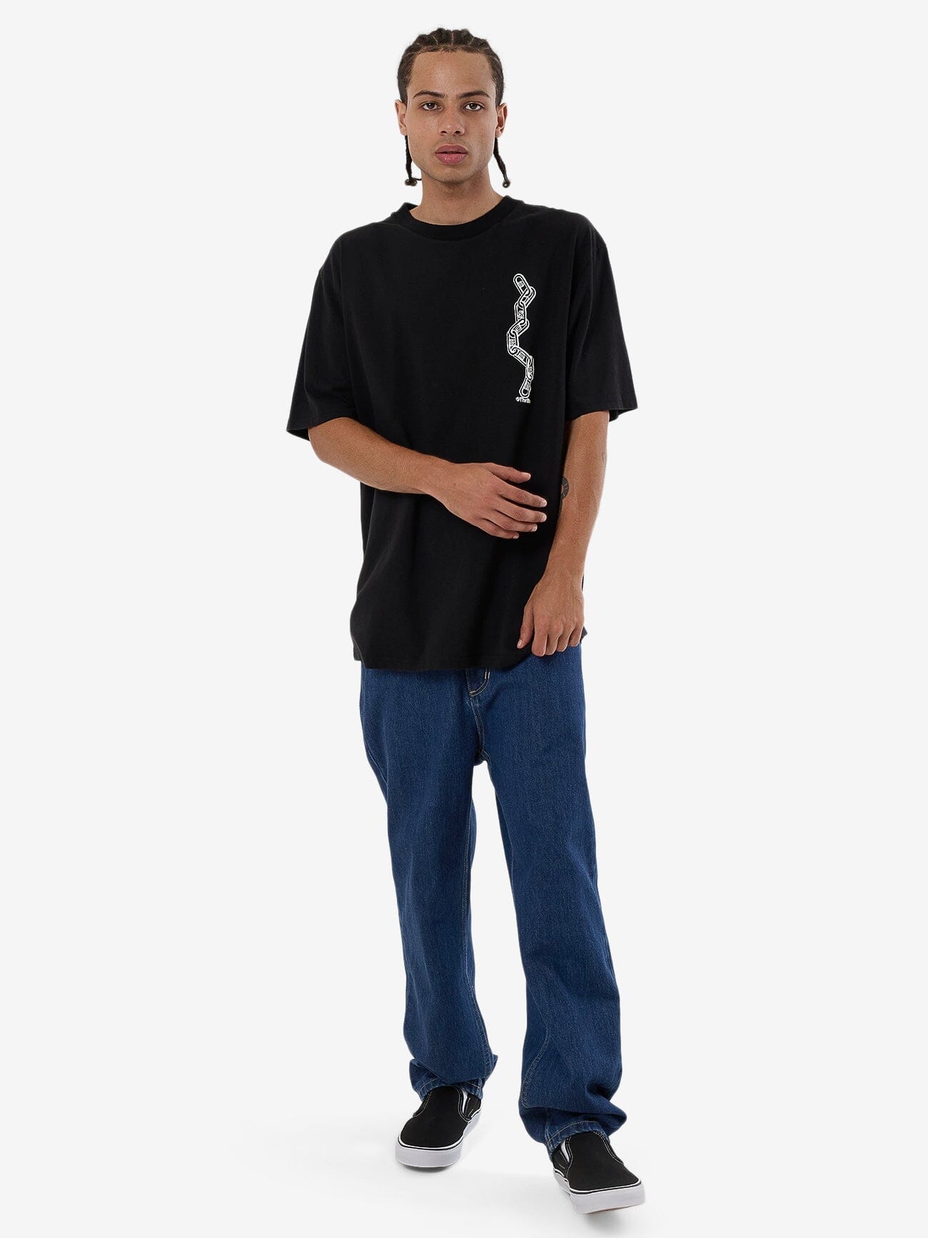 Chain Of Disorder Oversize Fit Tee - Black