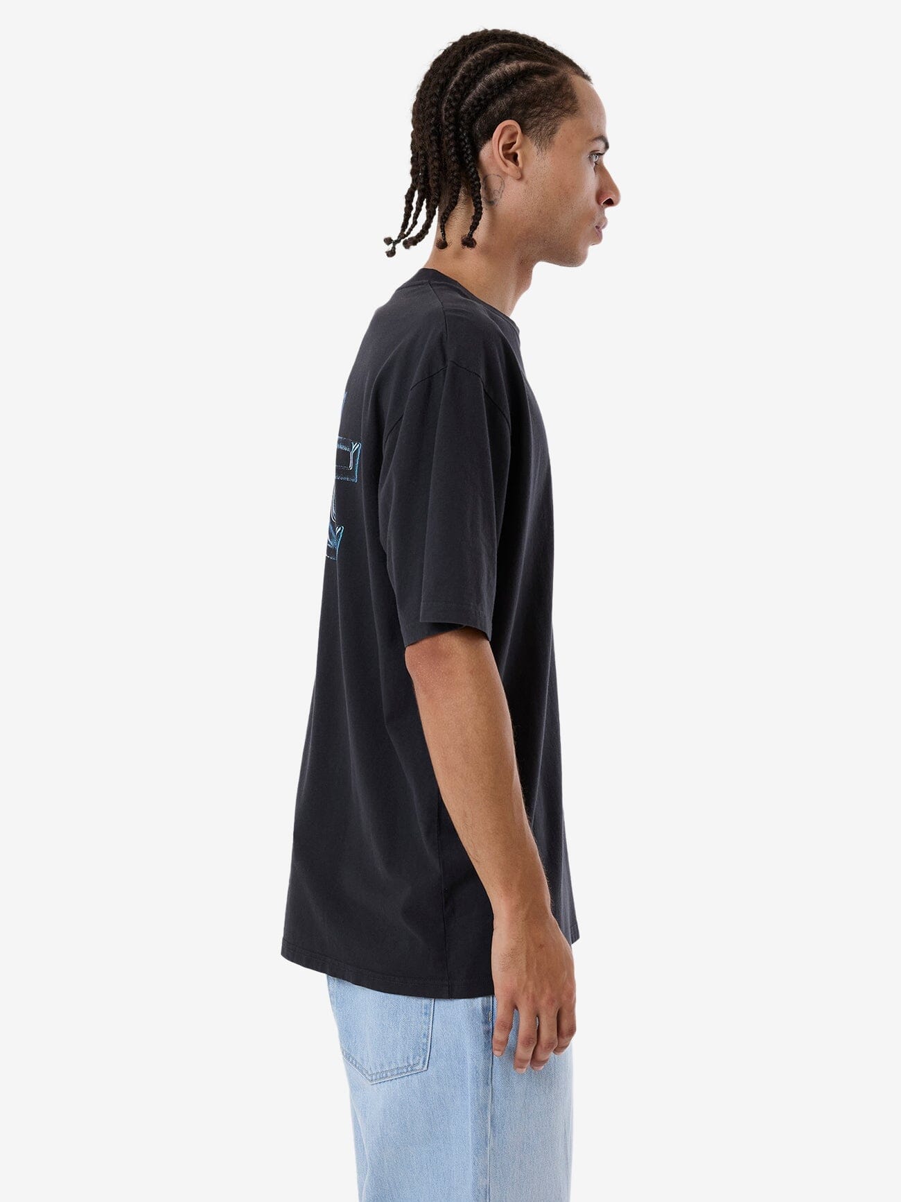 Heat Oversize Fit Tee - Washed Black