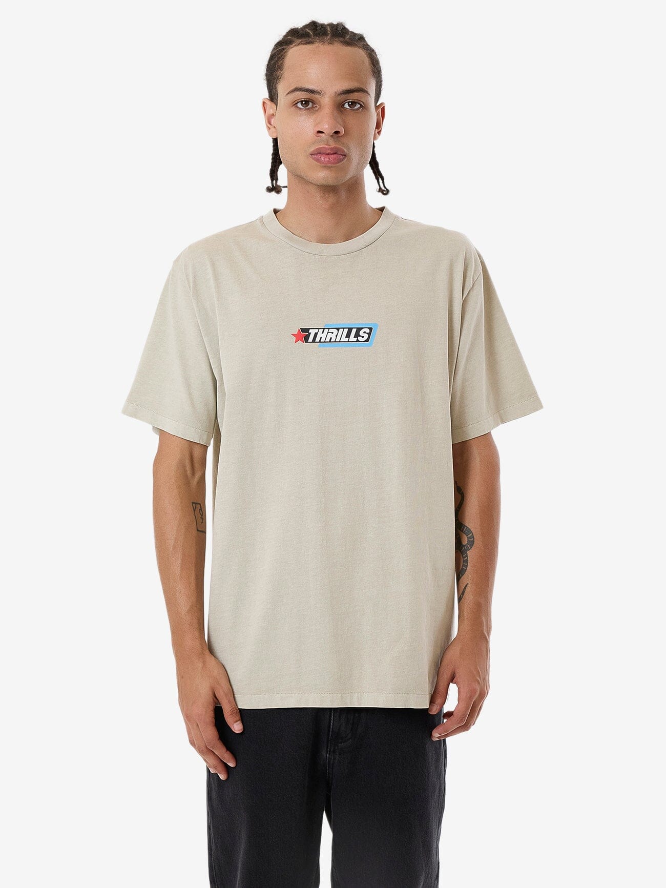 Lockstar Merch Fit Tee - Stone XS