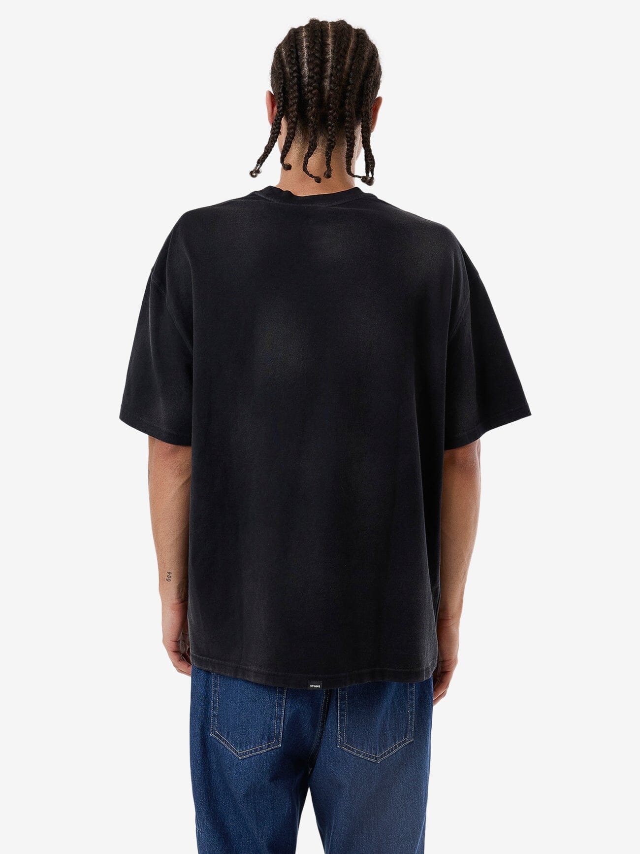 Cortex Worn Box Fit Oversize Tee - Faded Black XS