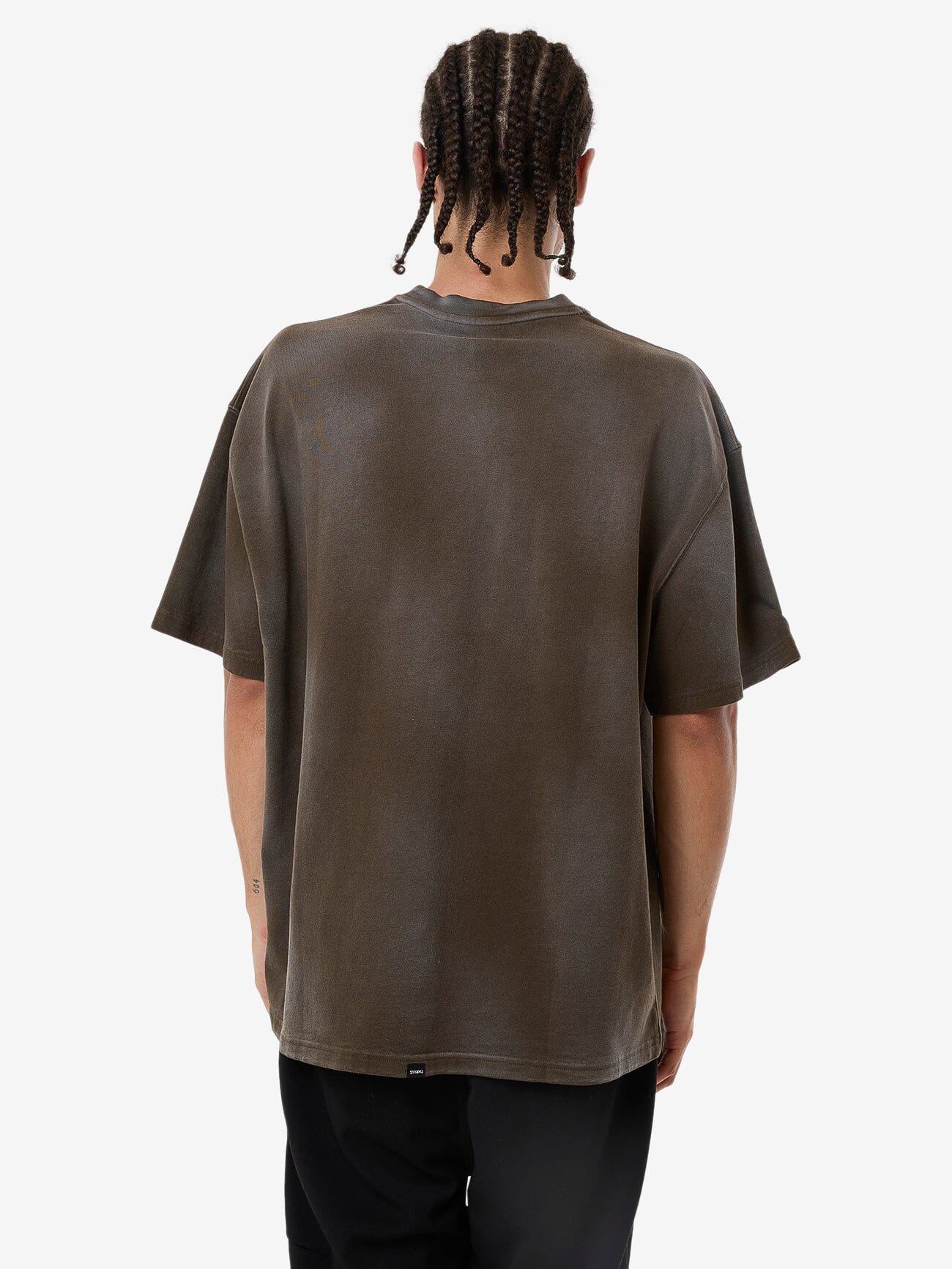 Cortex Worn Box Fit Oversize Tee - Faded Tarmac XS