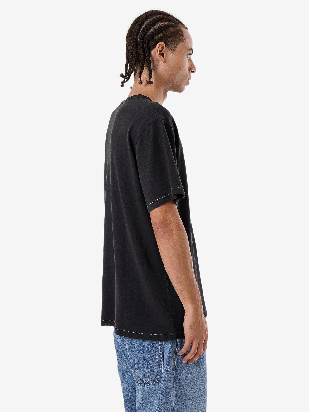 Hemp Thrills Embro Bind Merch Fit Tee - Black