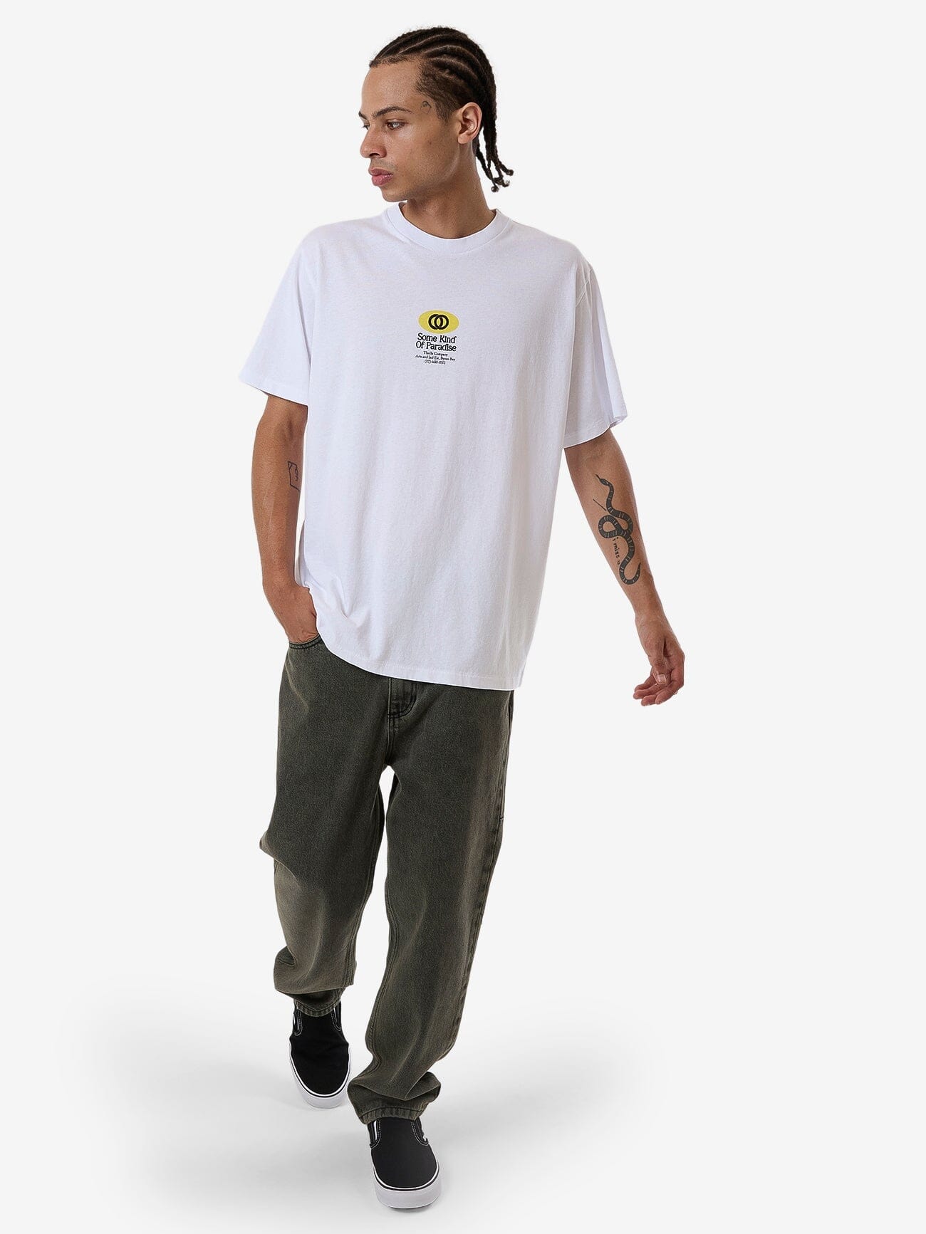 Where We Are Now Merch Fit Tee - White