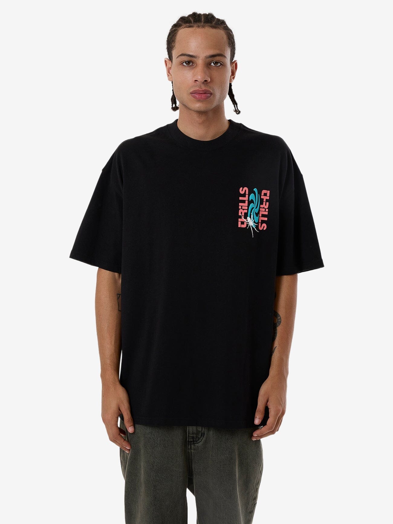 Firestarter Box Fit Oversize Tee - Black