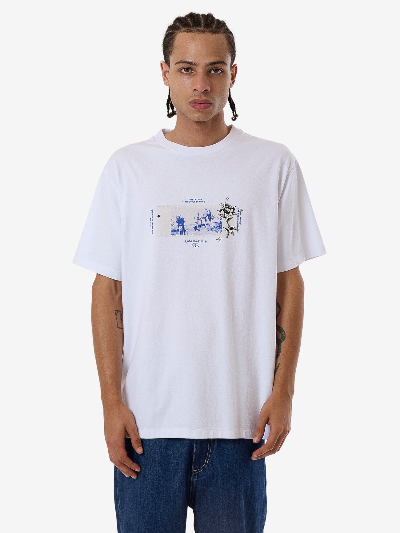 Friendly Service Merch Fit Tee - White XS