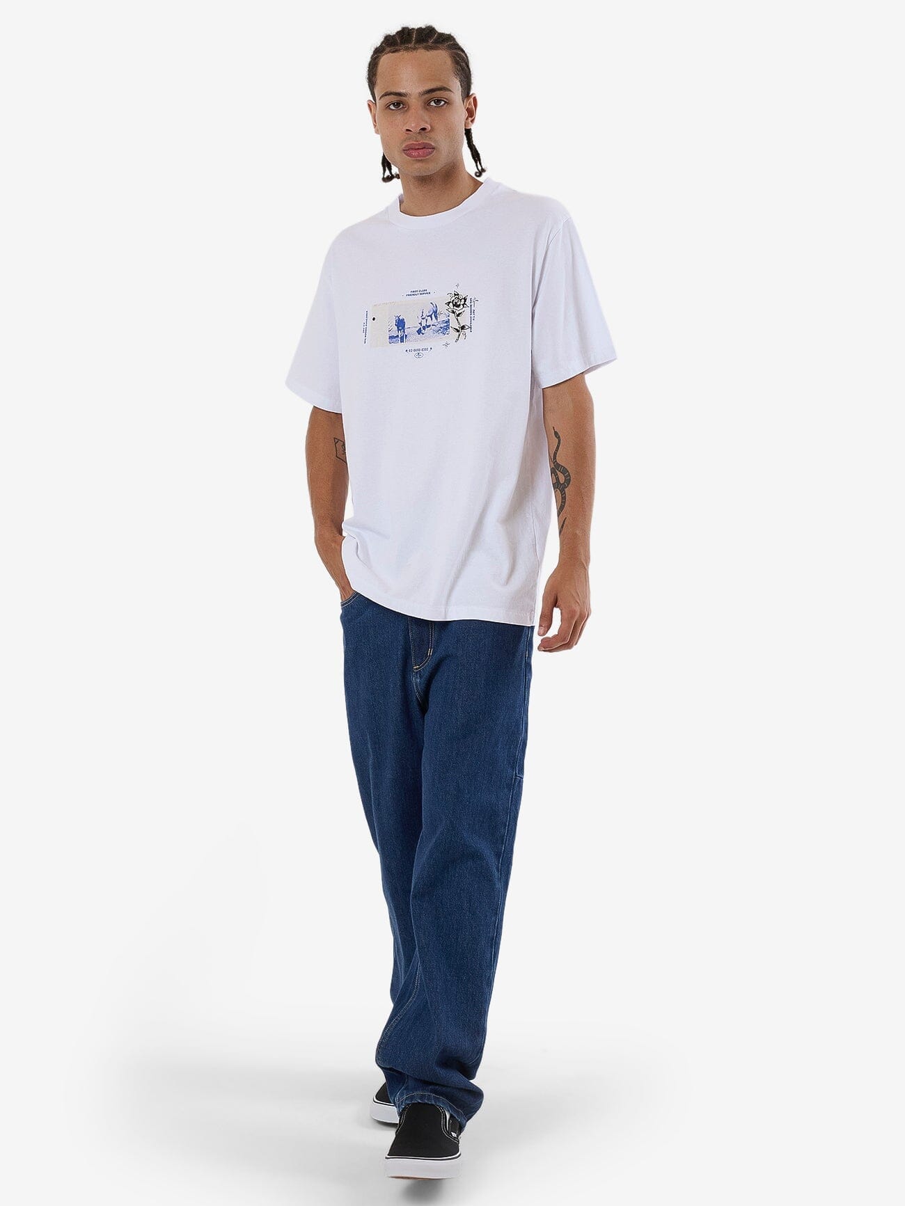 Friendly Service Merch Fit Tee - White