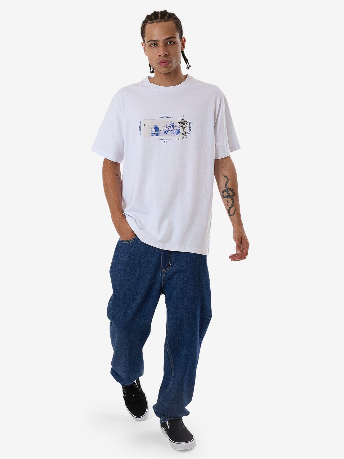 Friendly Service Merch Fit Tee - White