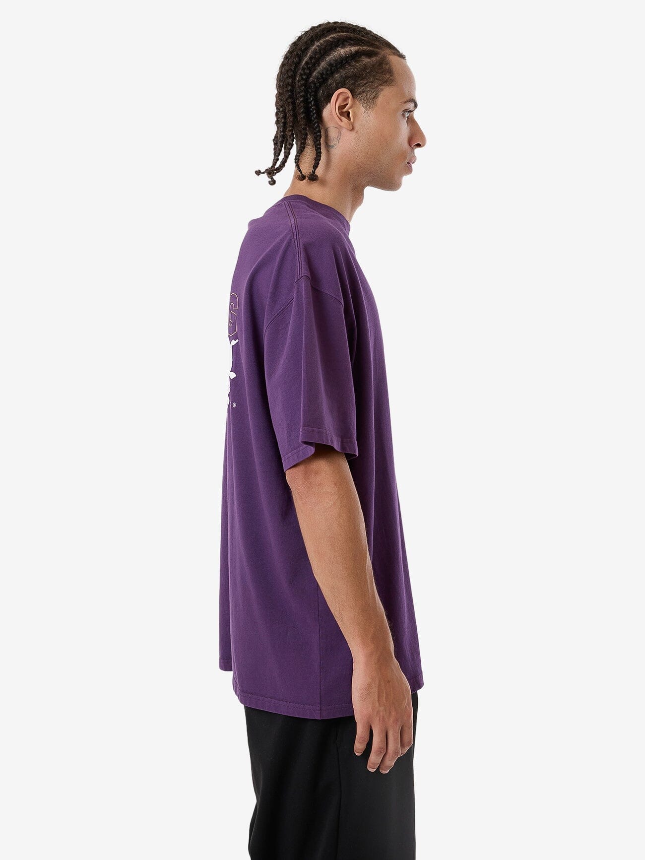 Losing Control Box Fit Oversize Tee - Purple Penant