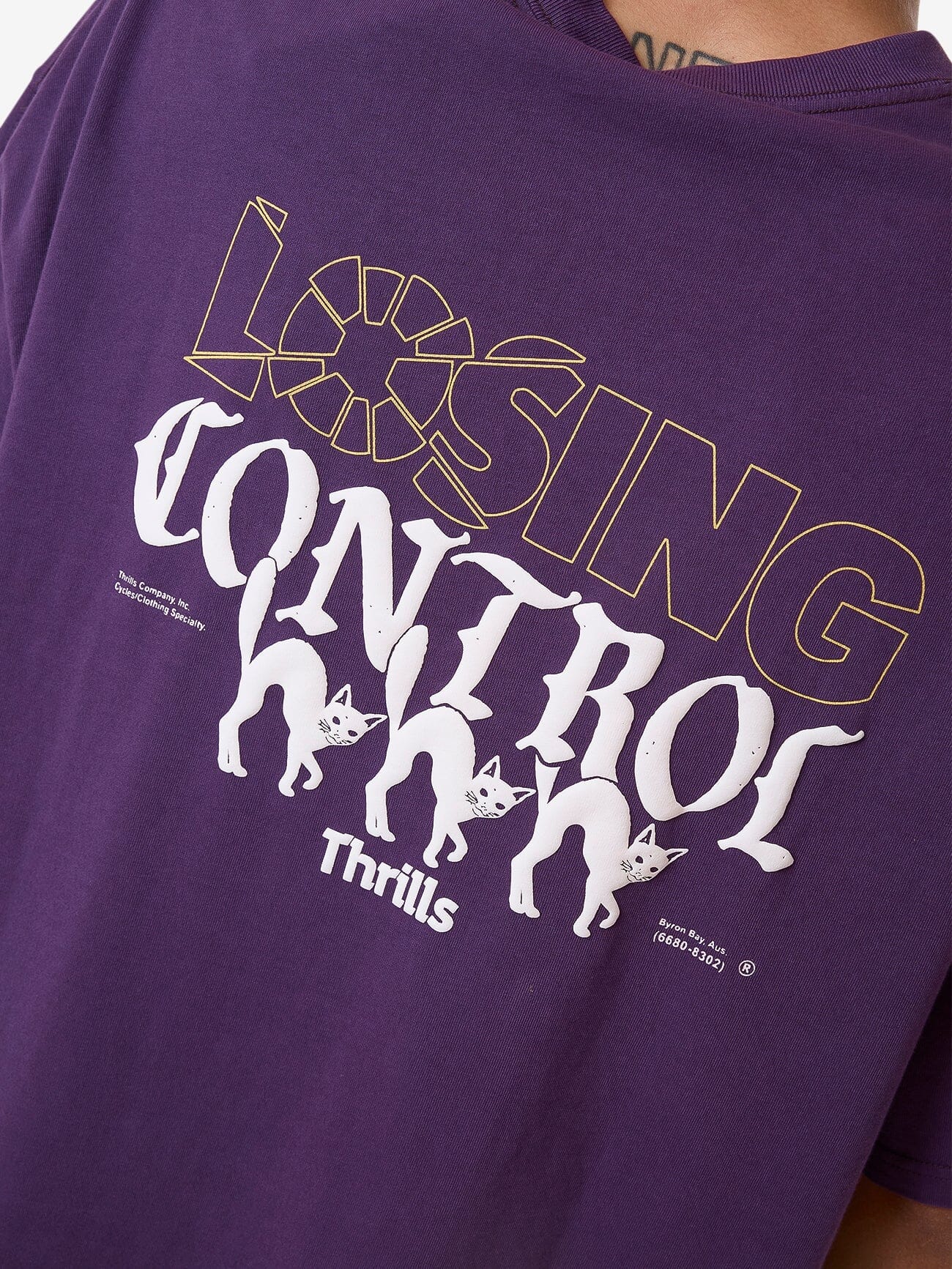 Losing Control Box Fit Oversize Tee - Purple Penant