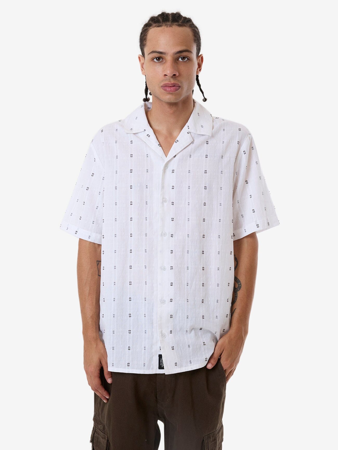 Anytime Bowling Shirt - Dirty White XS