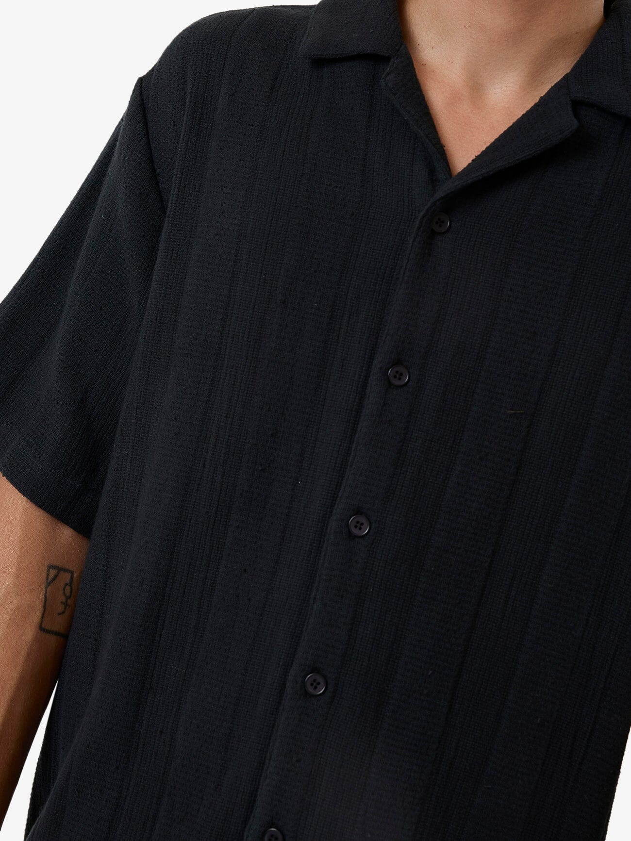 Evolution Bowling Shirt - Black XS