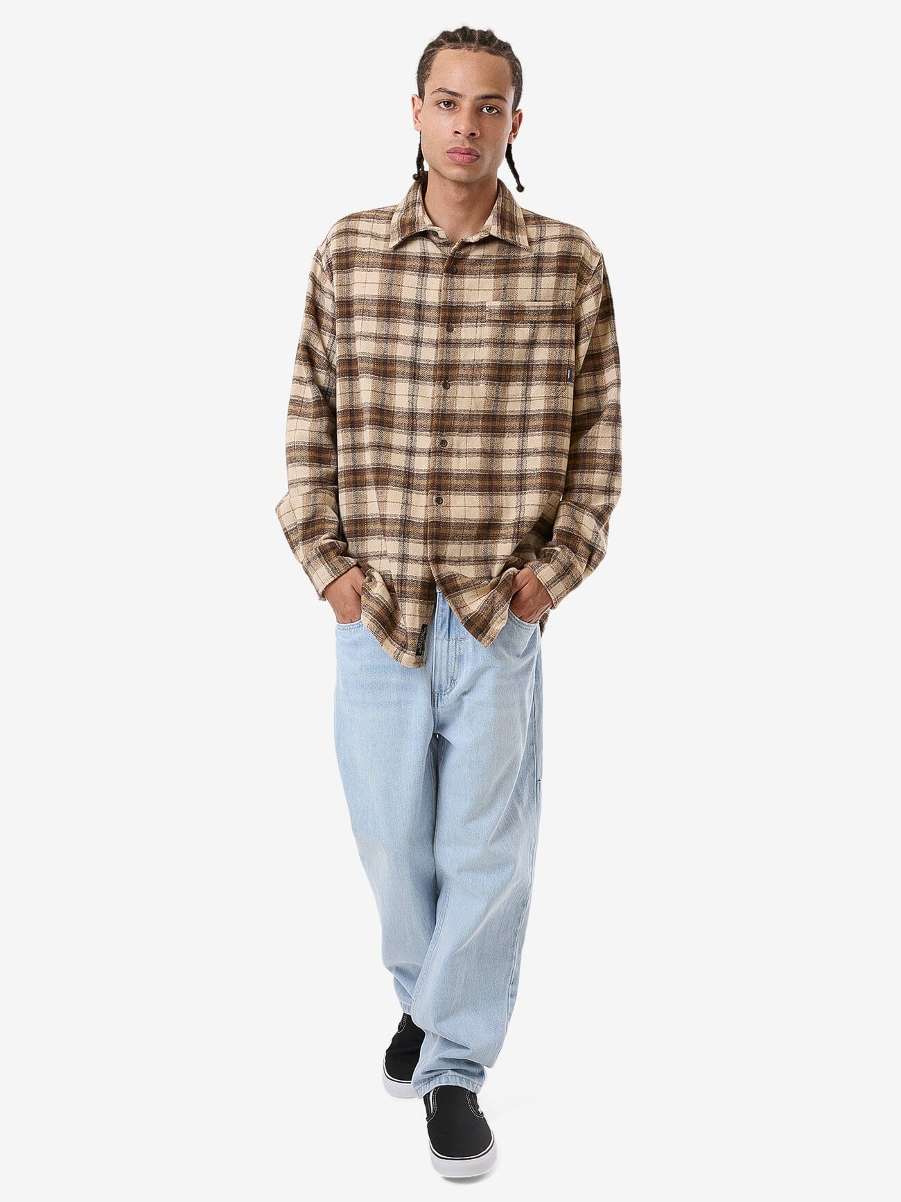 Barrio Flannel Shirt - Wren XS