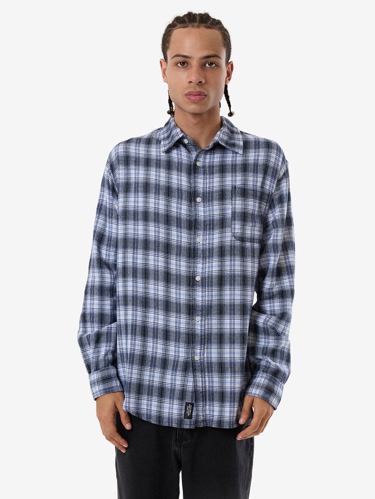 Friendly Service Flannel Long Sleeve Shirt - Iceberg XS