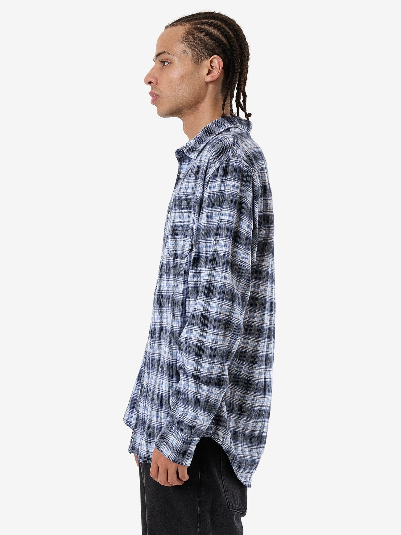 Friendly Service Flannel Long Sleeve Shirt - Iceberg XS