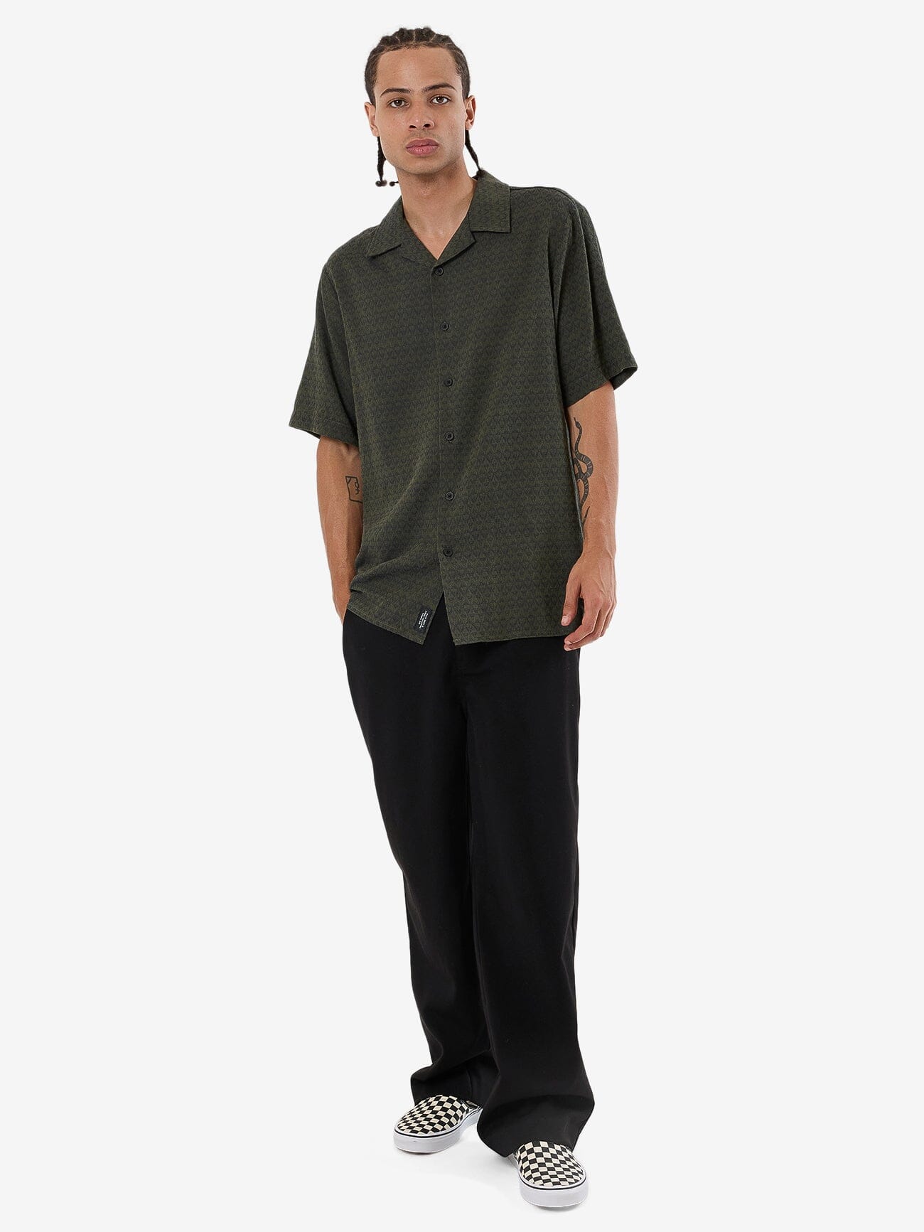 Airborne Bowling Shirt - Grape Leaf