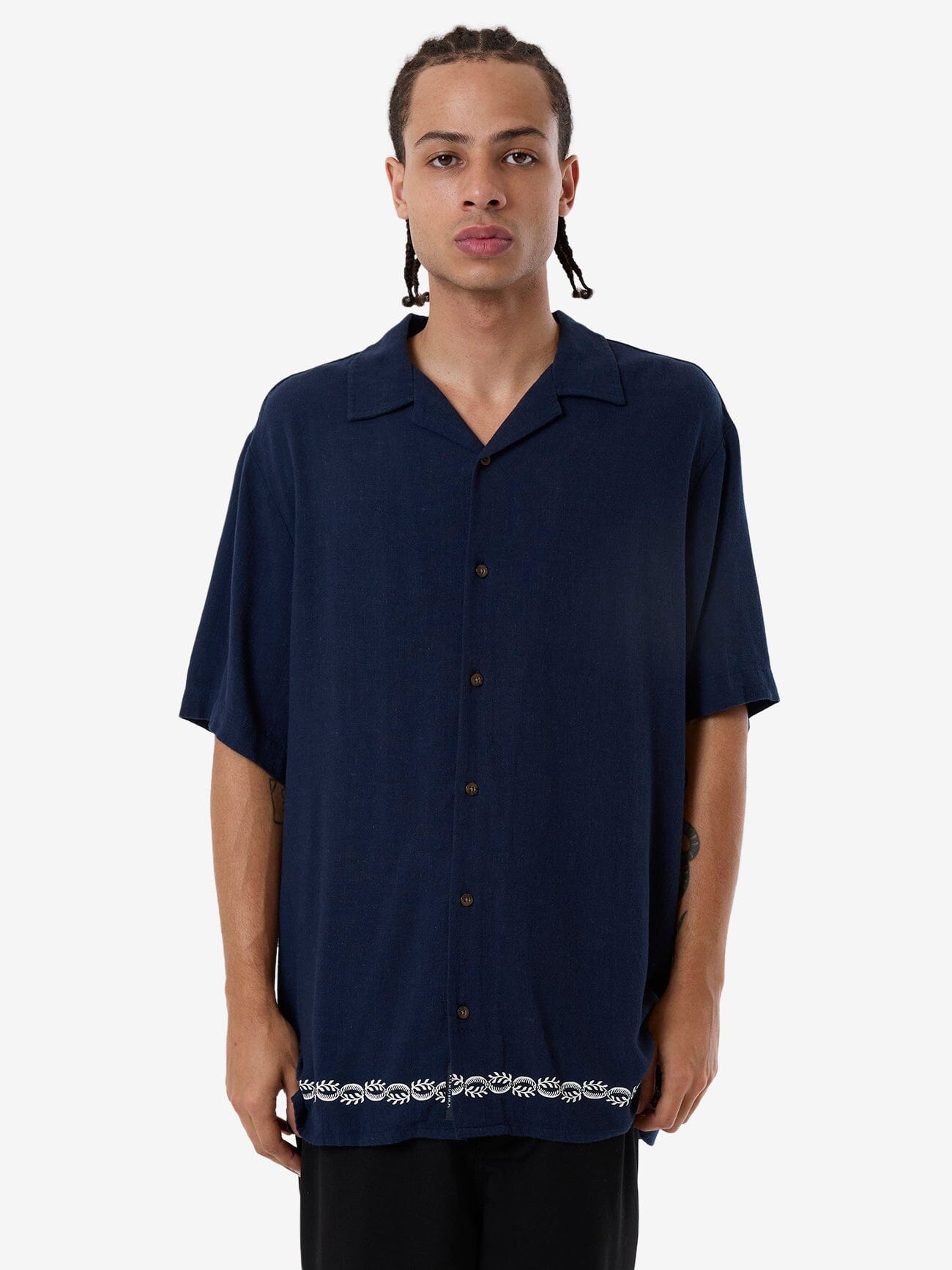 Terrace Bowling Shirt - Total Eclipse XS