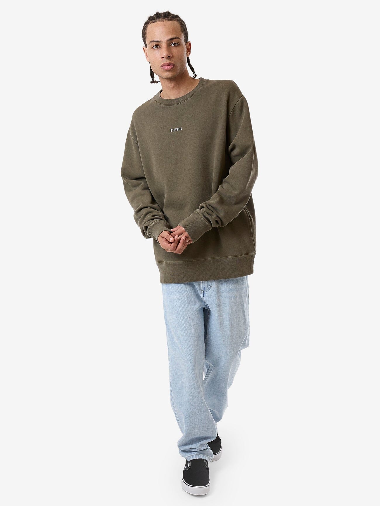 Minimal Thrills Oversize Crew - Tarmac XS