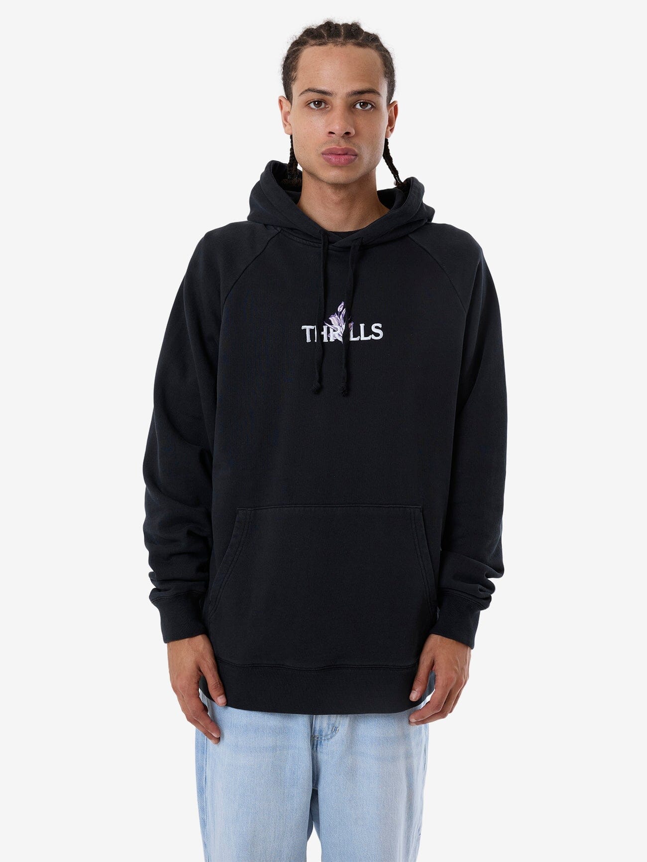 In Bloom Raglan Pull On Hood - Twilight Black