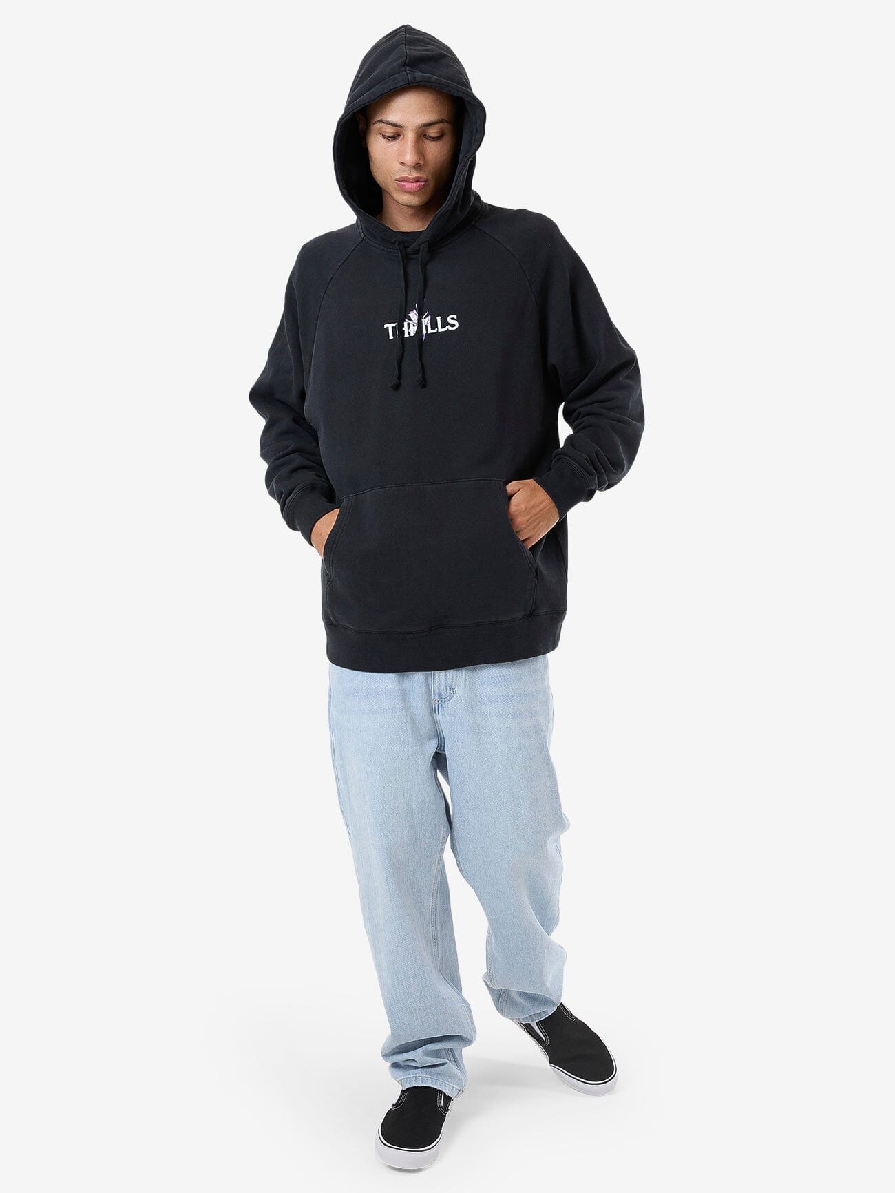 In Bloom Raglan Pull On Hood - Twilight Black