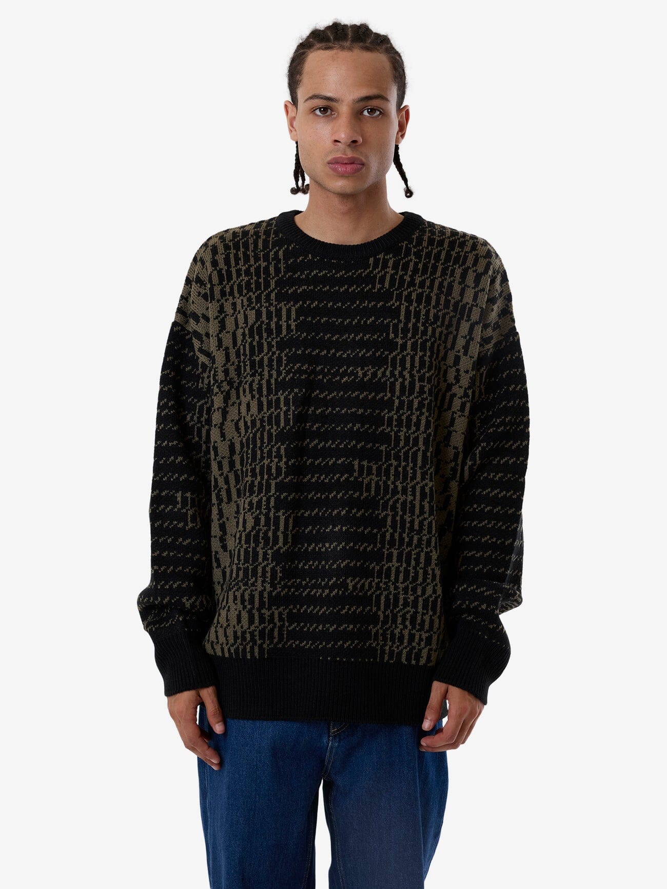 Kitsch Crew Knit - Tarmac XS