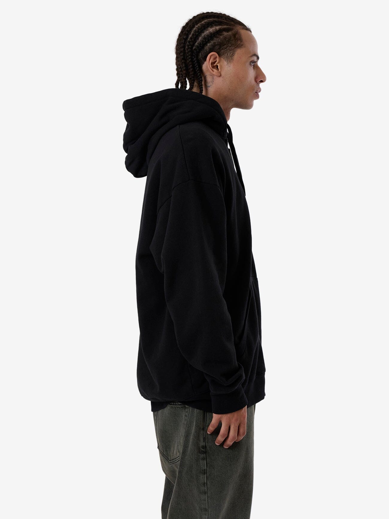 Natural Remedy Zip Hood Fleece - Black XS