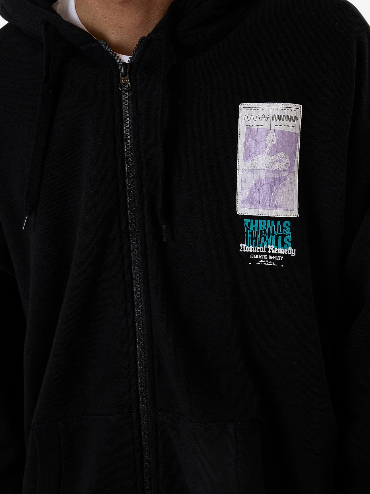 Natural Remedy Zip Hood Fleece - Black XS