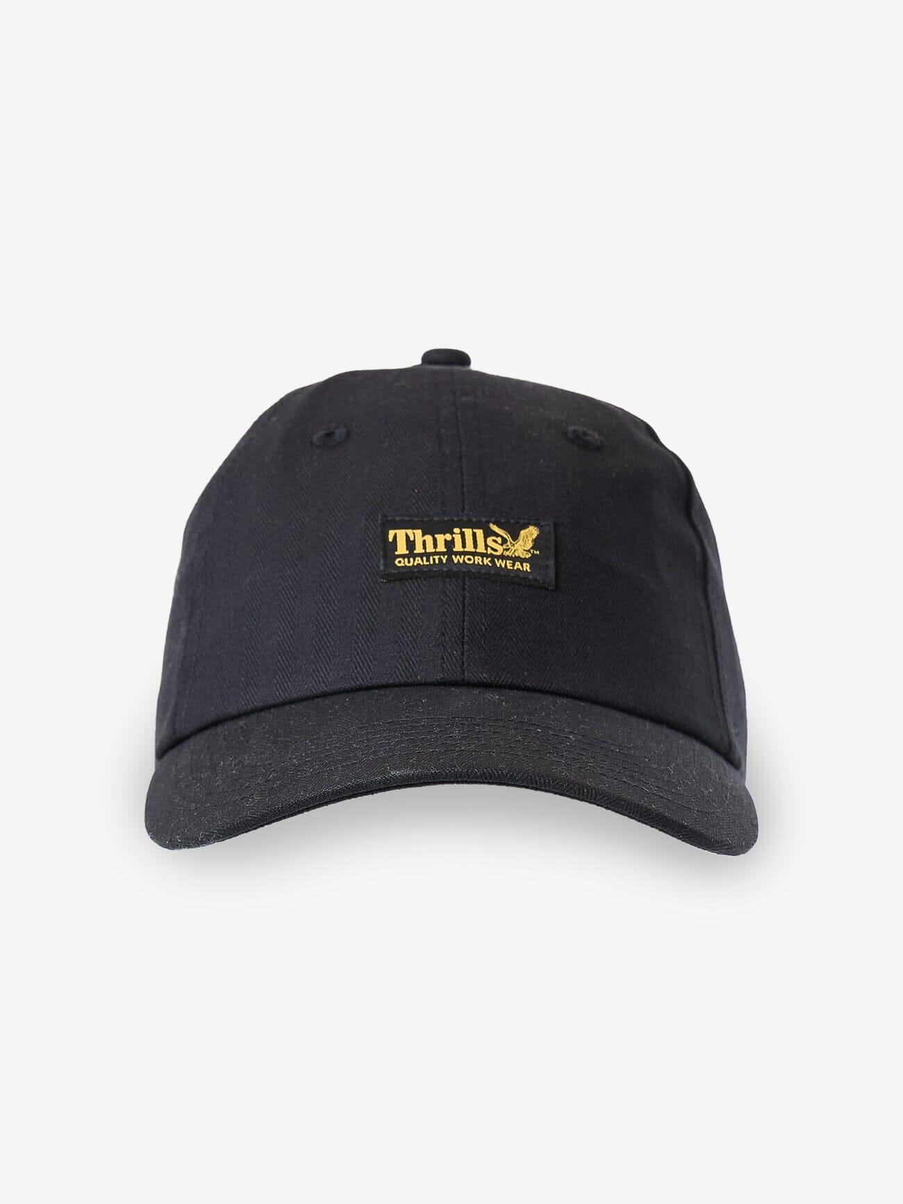 Thrills Union 6 Panel Cap - Black Herringbone