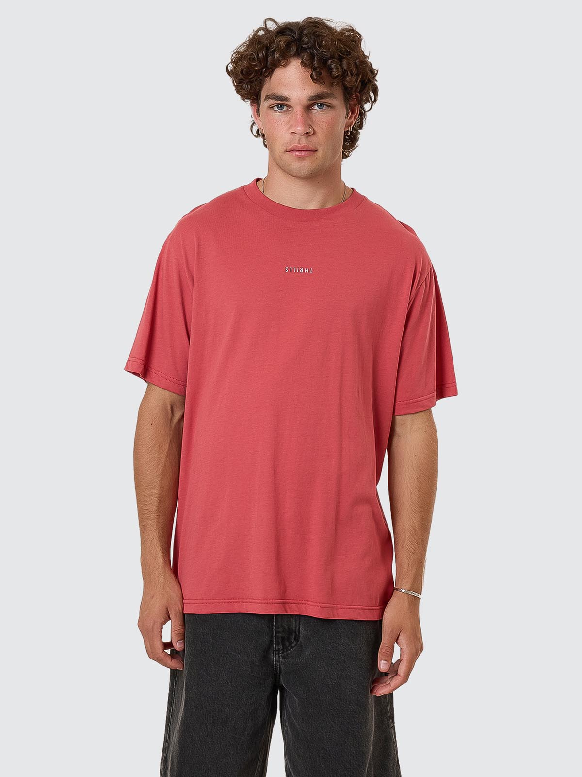 Minimal Thrills Merch Fit Tee - Redwood XS
