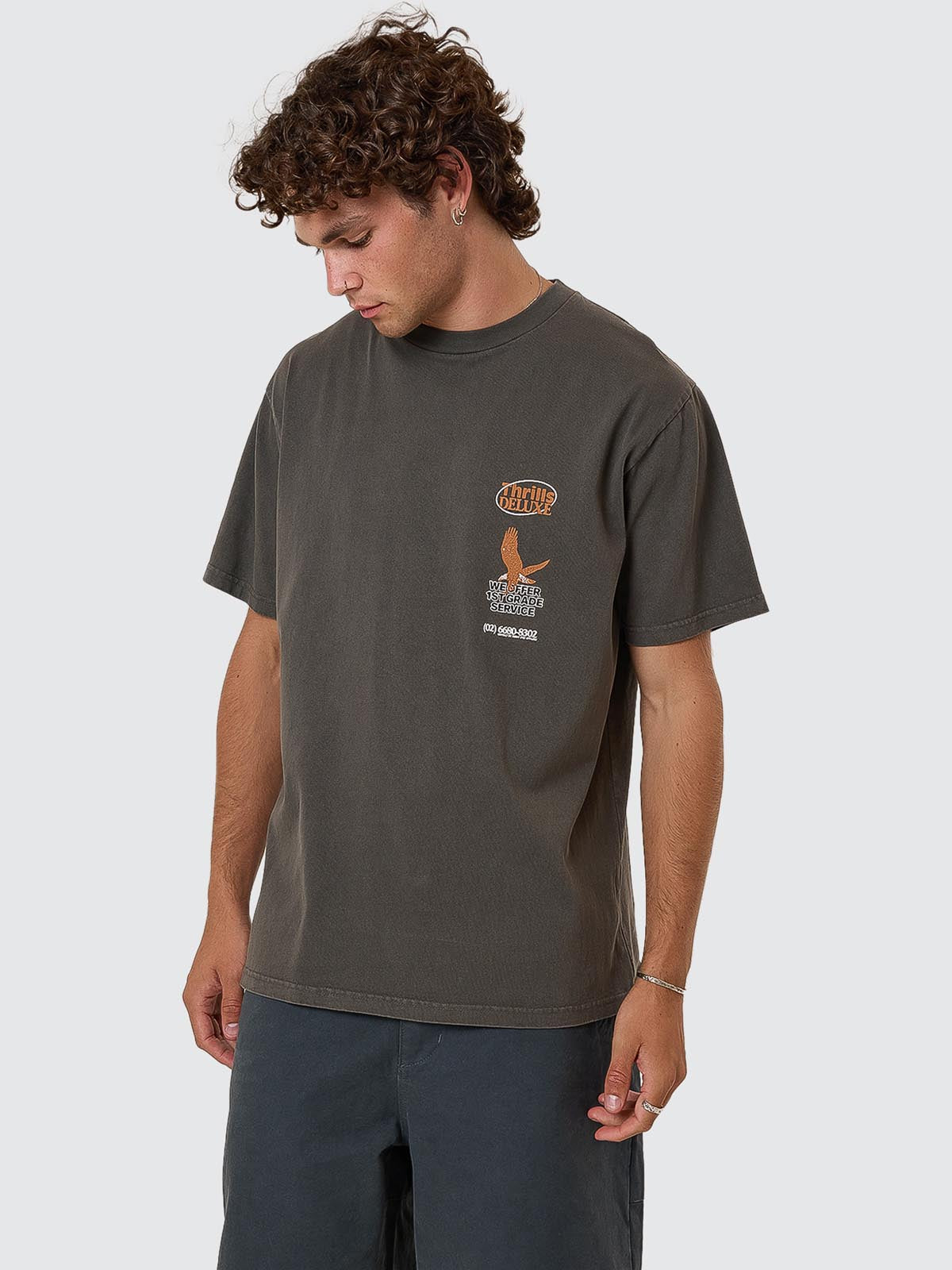 1st Grade Service Merch Fit Tee - Heritage White
