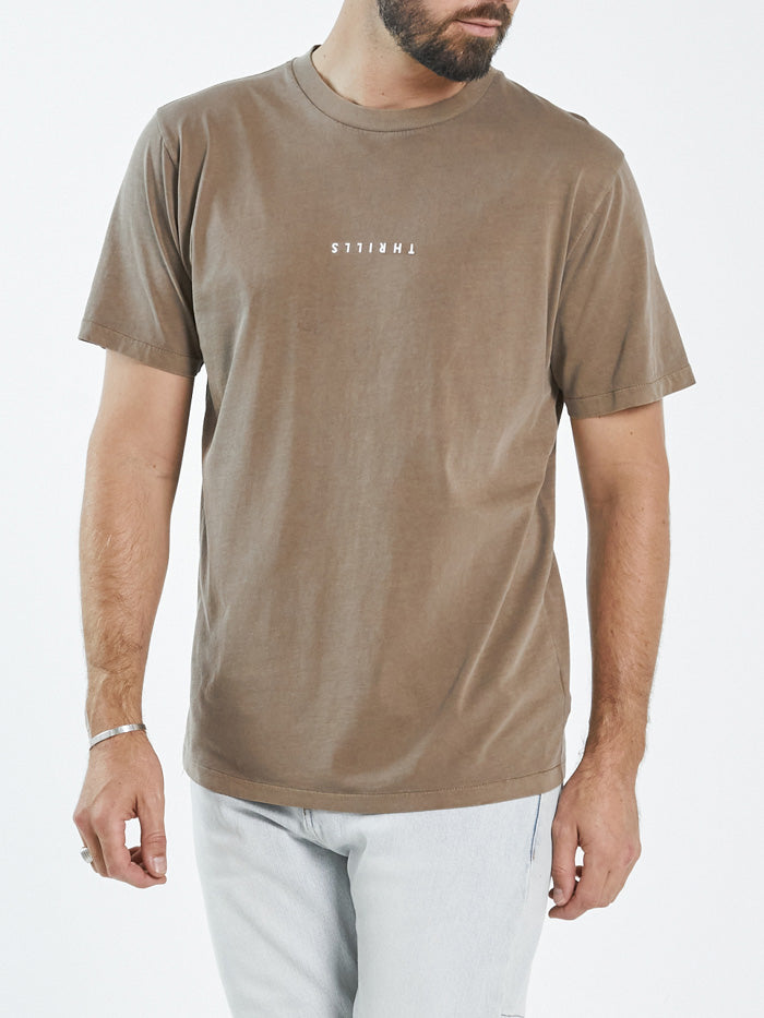 Minimal Thrills Merch Fit Tee  - Walnut