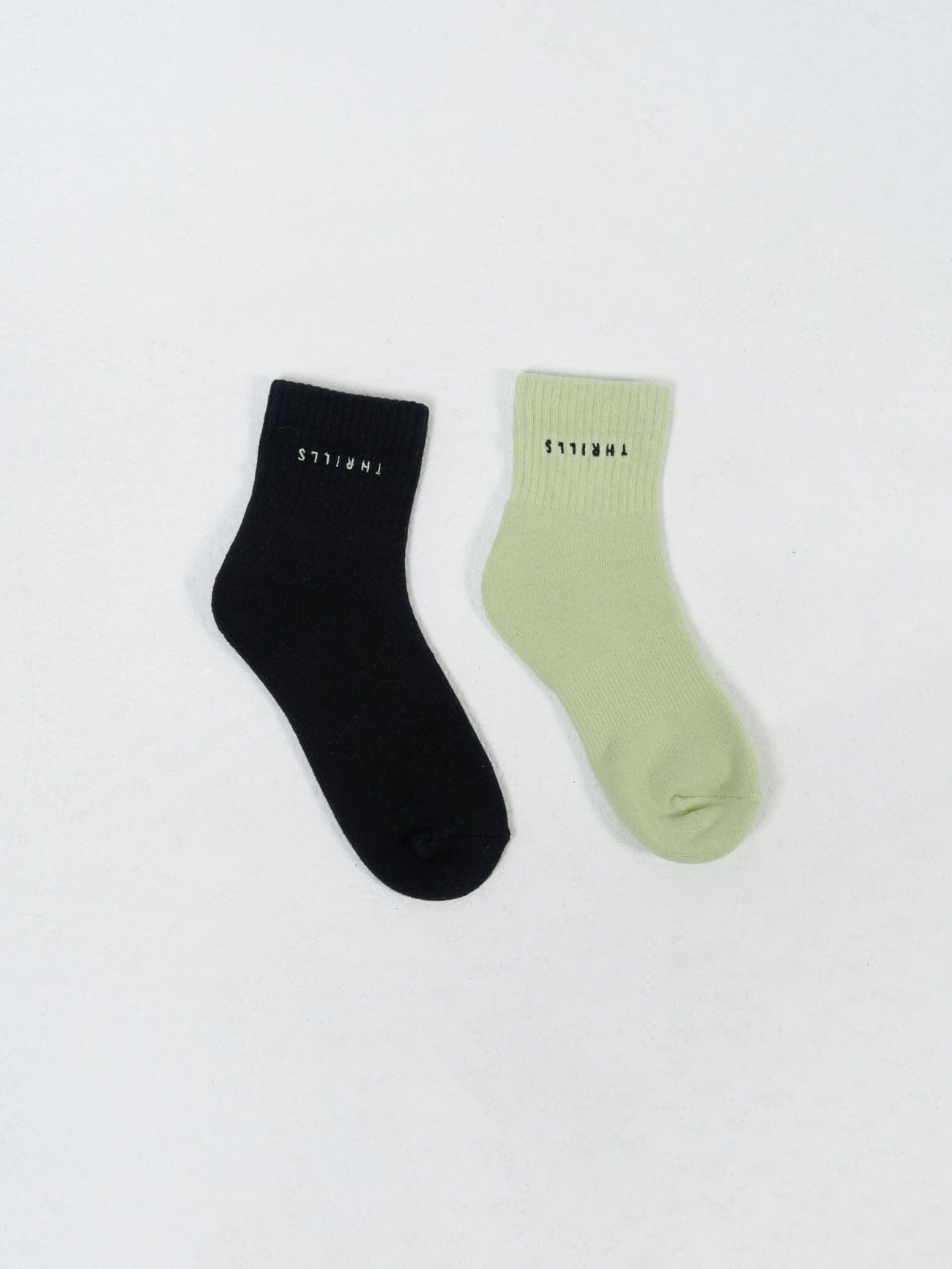 Minimal Thrills 2 Pack Socks - Pistachio-Merch Black