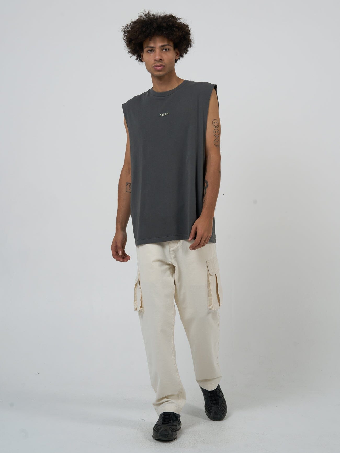 Minimal Thrills Merch Fit Muscle Tee - Merch Black