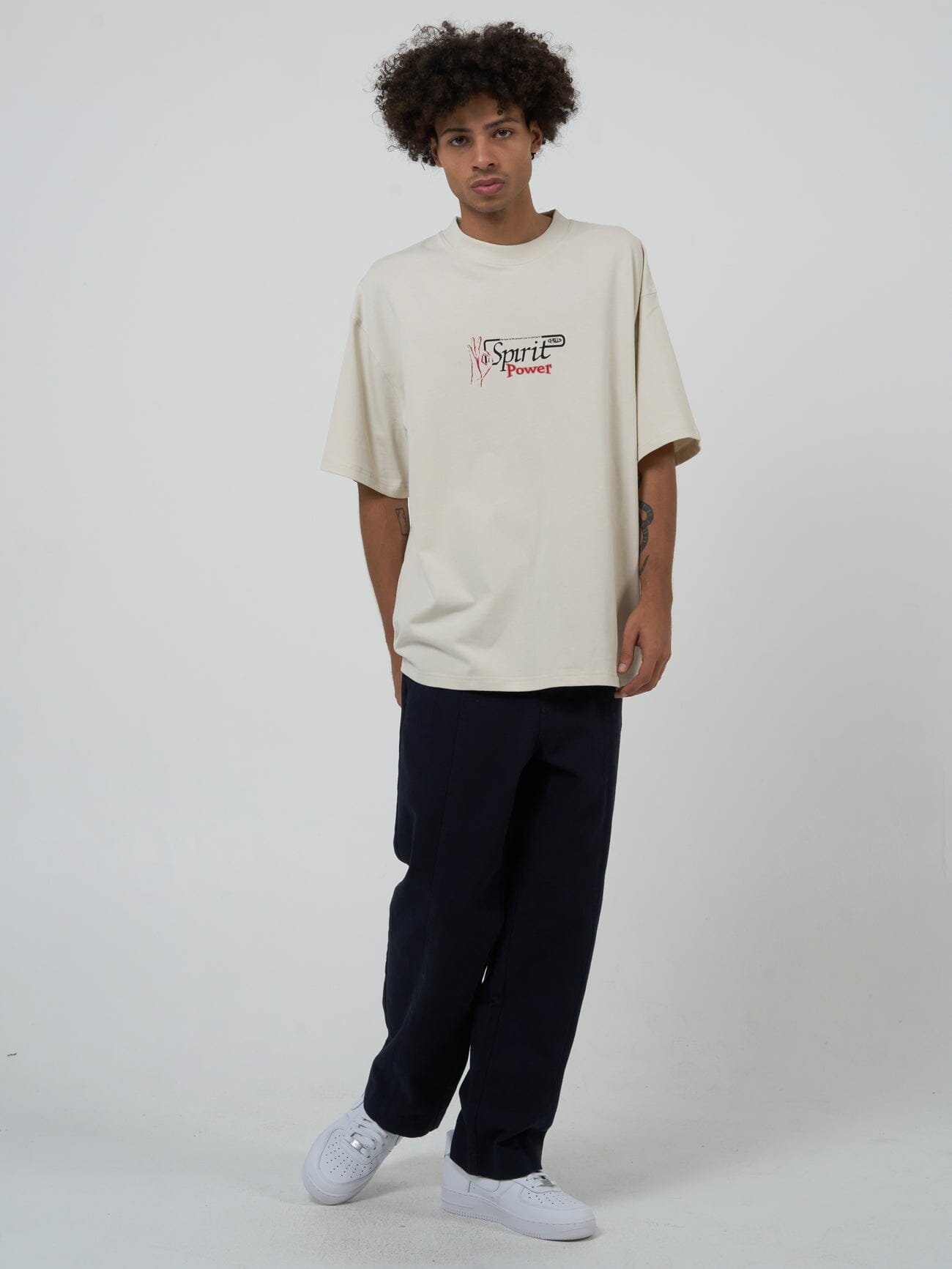 Spirit Portal Box Fit Oversize Tee - Heritage White