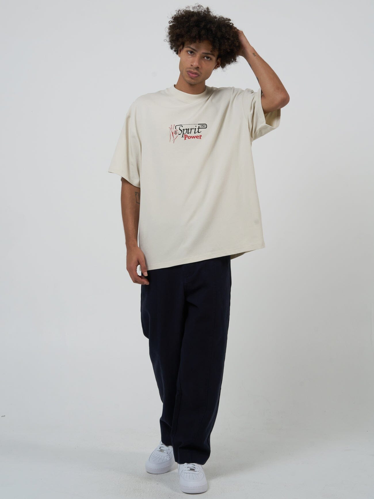 Spirit Portal Box Fit Oversize Tee - Heritage White