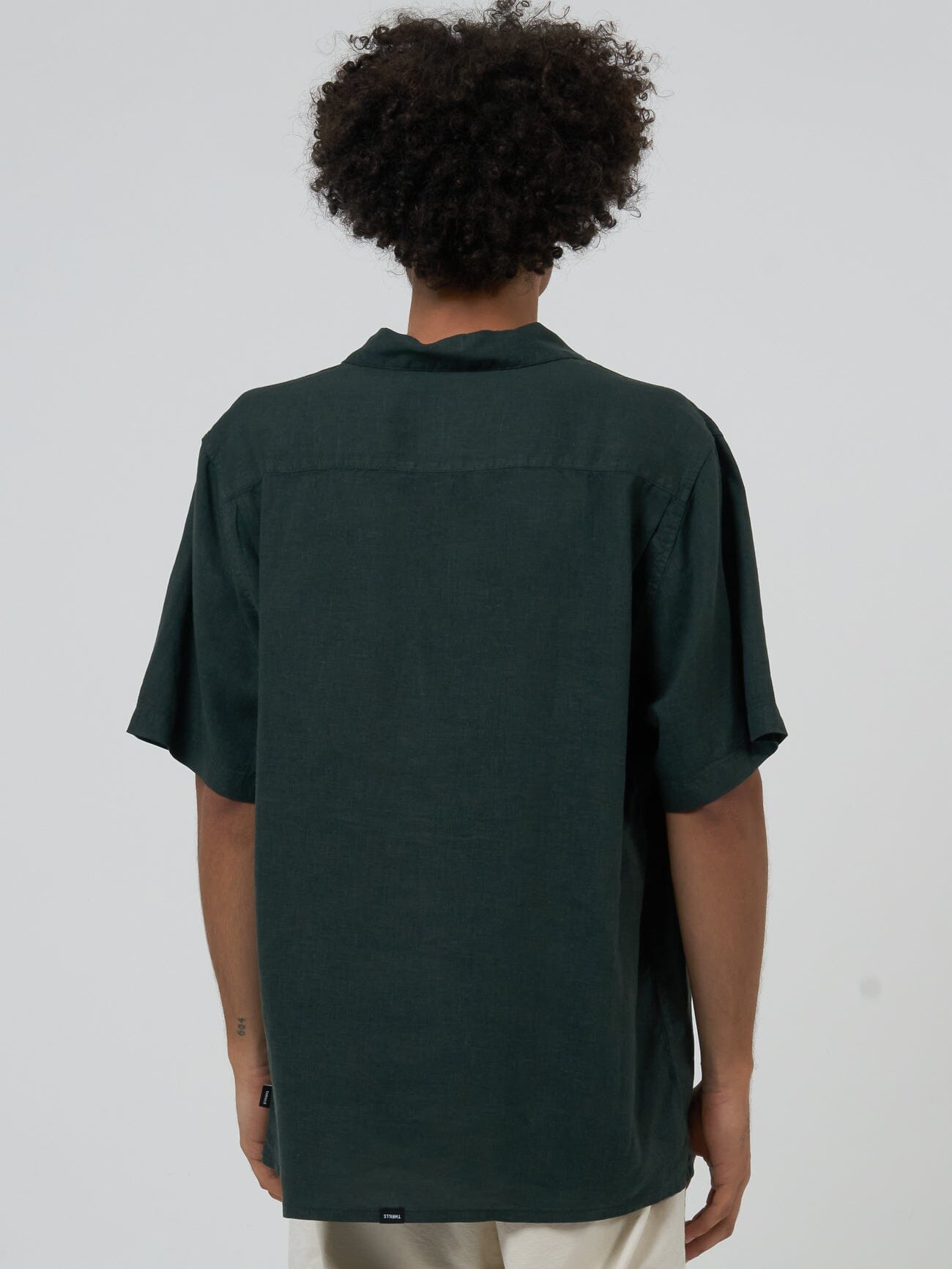 Hemp Minimal Thrills Bowling Shirt - Deep Emerald