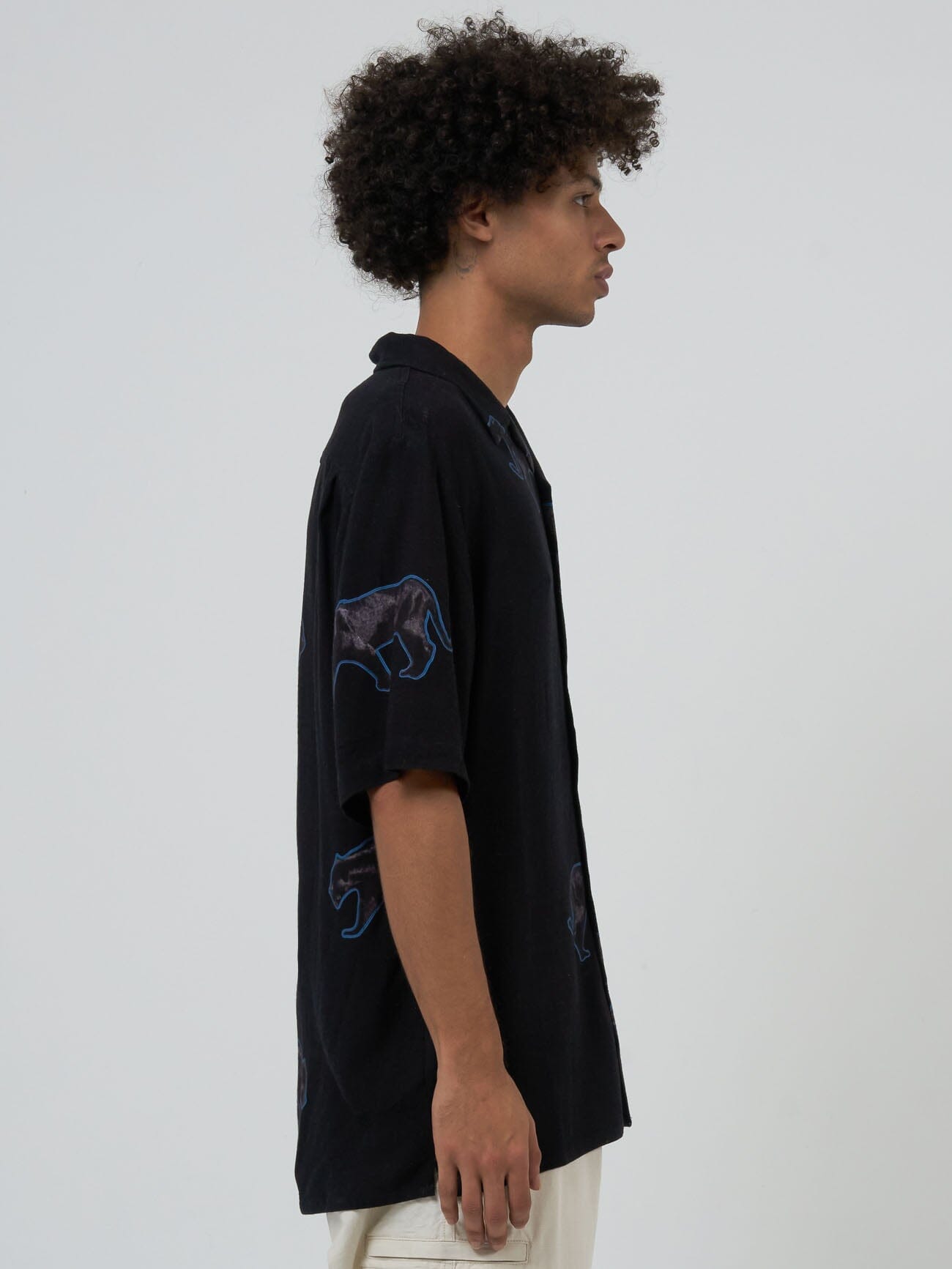 Midnight Runner Bowling Shirt - Black