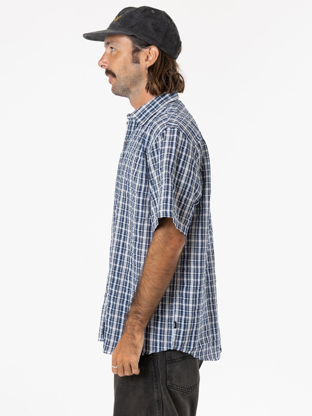 Split Decision Shirt Sleeve Shirt - Blue