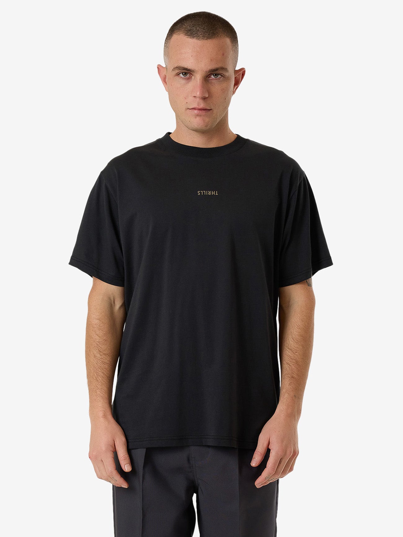 Minimal Thrills Merch Fit Tee - Faded Black XS