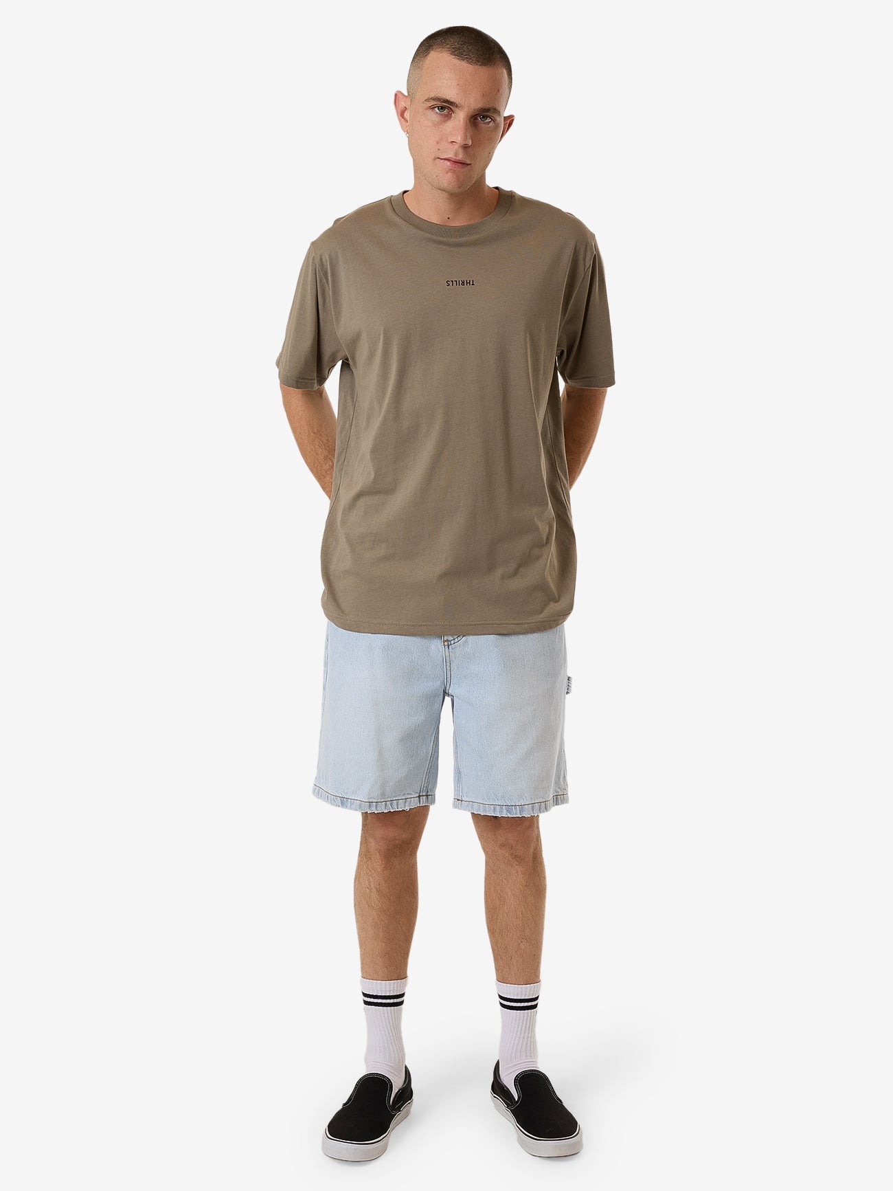 Minimal Thrills Merch Fit Tee - Brindle XS