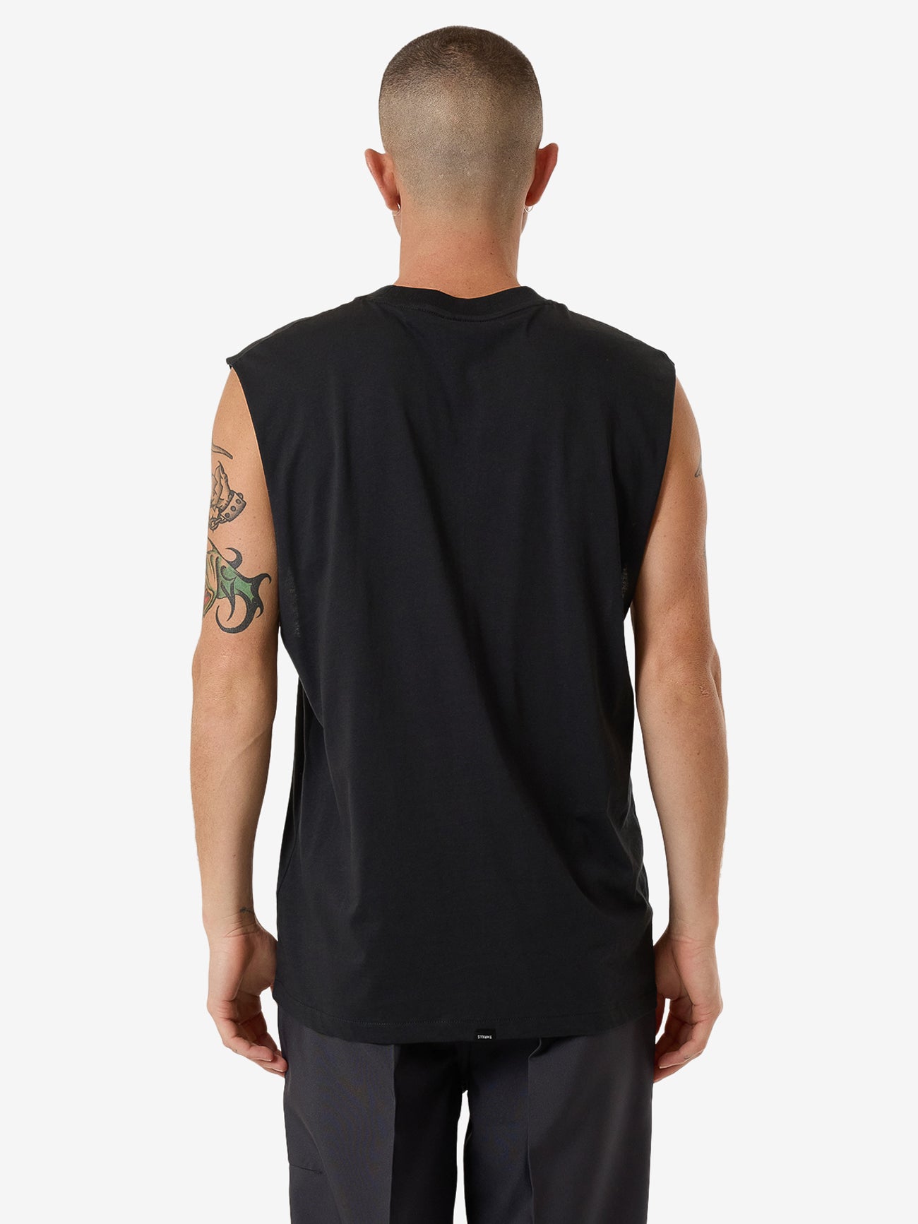 Minimal Thrills Merch Fit Muscle Tee - Faded Black XS