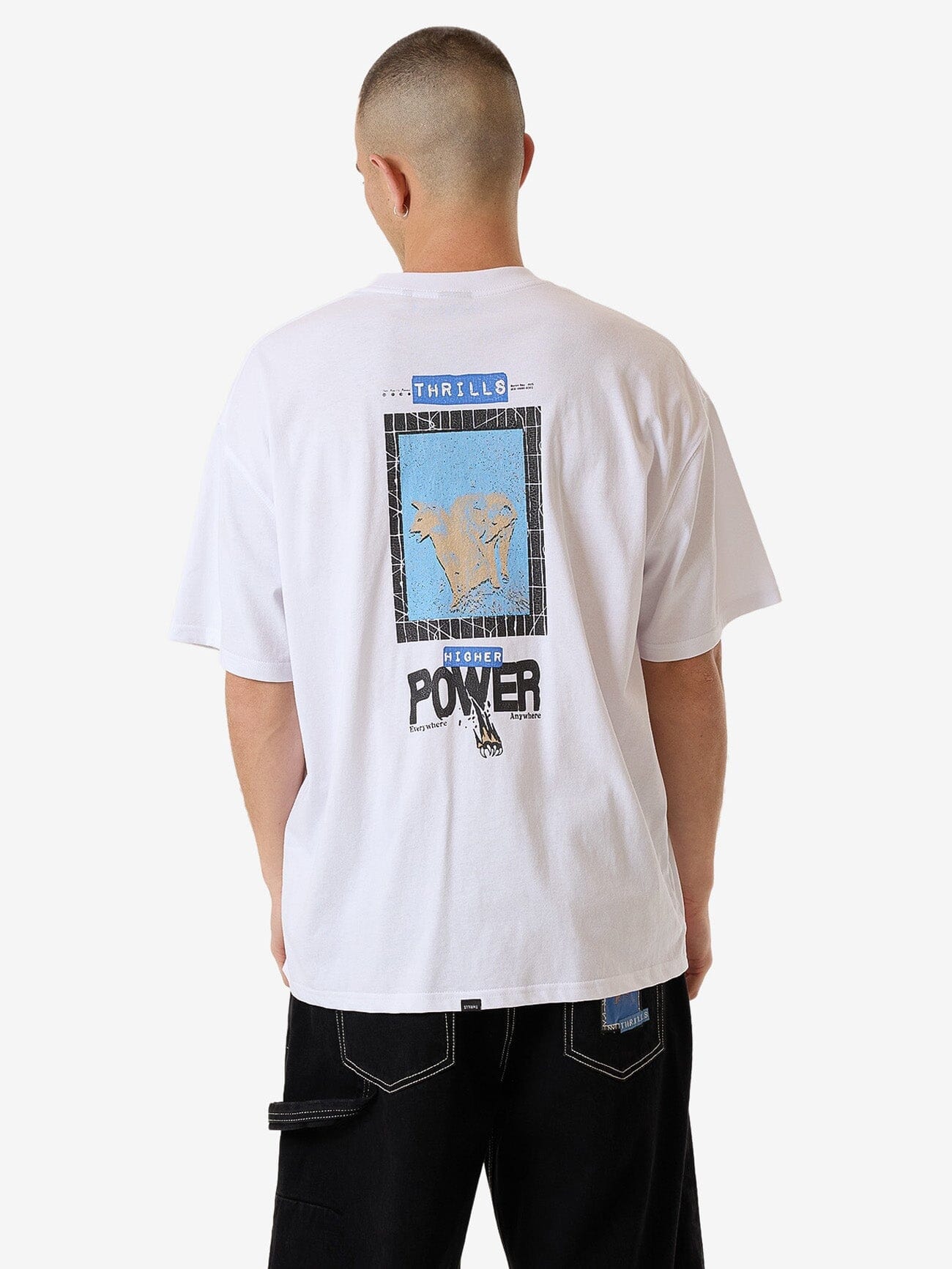 High Power Box Fit Oversize Tee - White XS